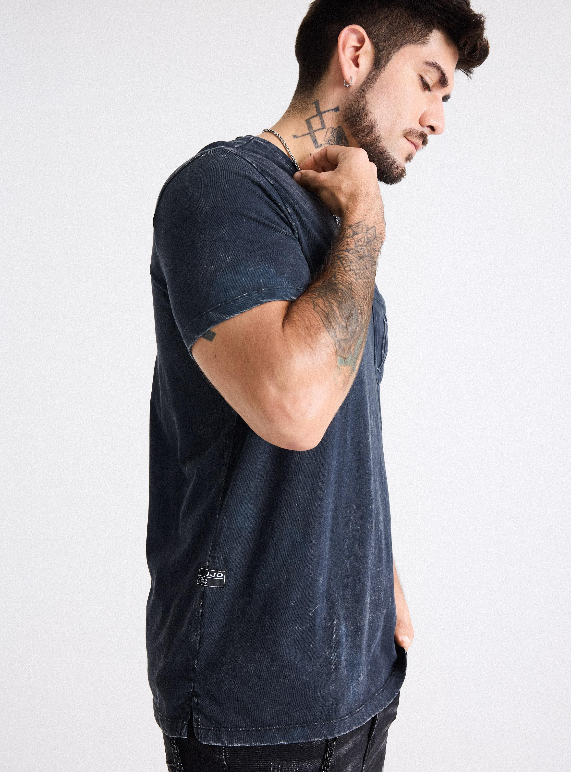 Polera Long Fit Acid Wash-3
