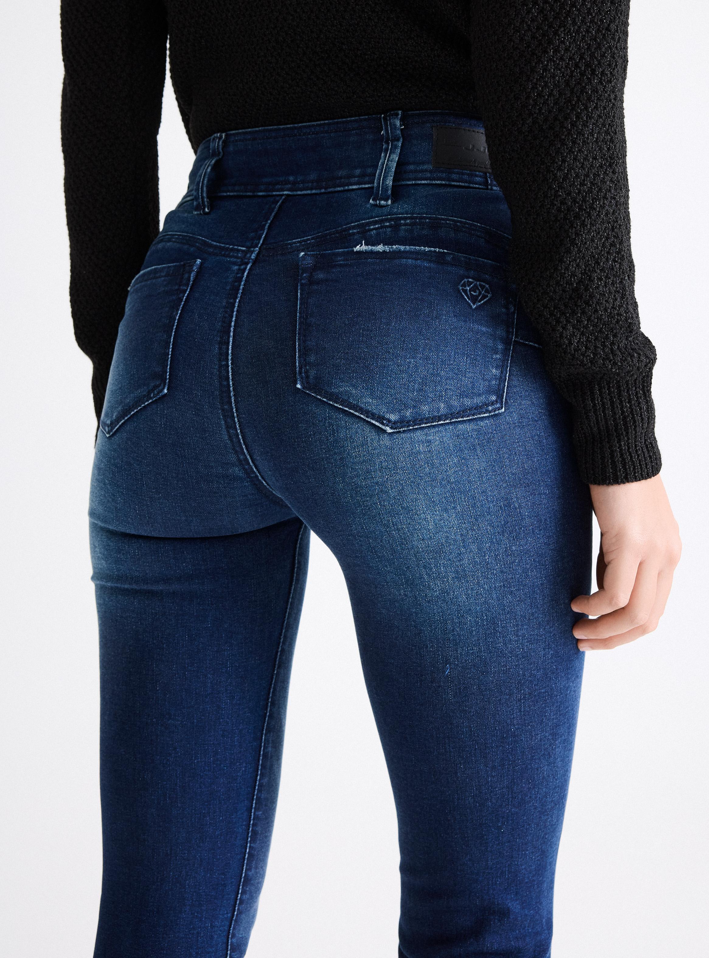 Jeans Push Up Pretina Ancha con Aplicaciones-3