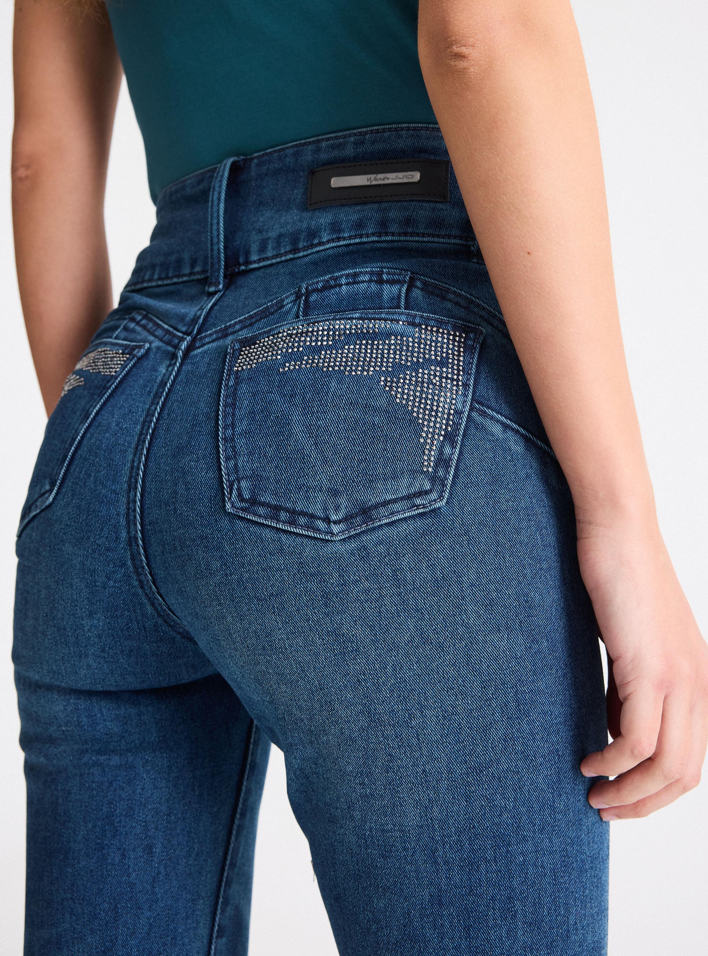 Jeans Push Up 3 Botones Basta Deshilachada-3
