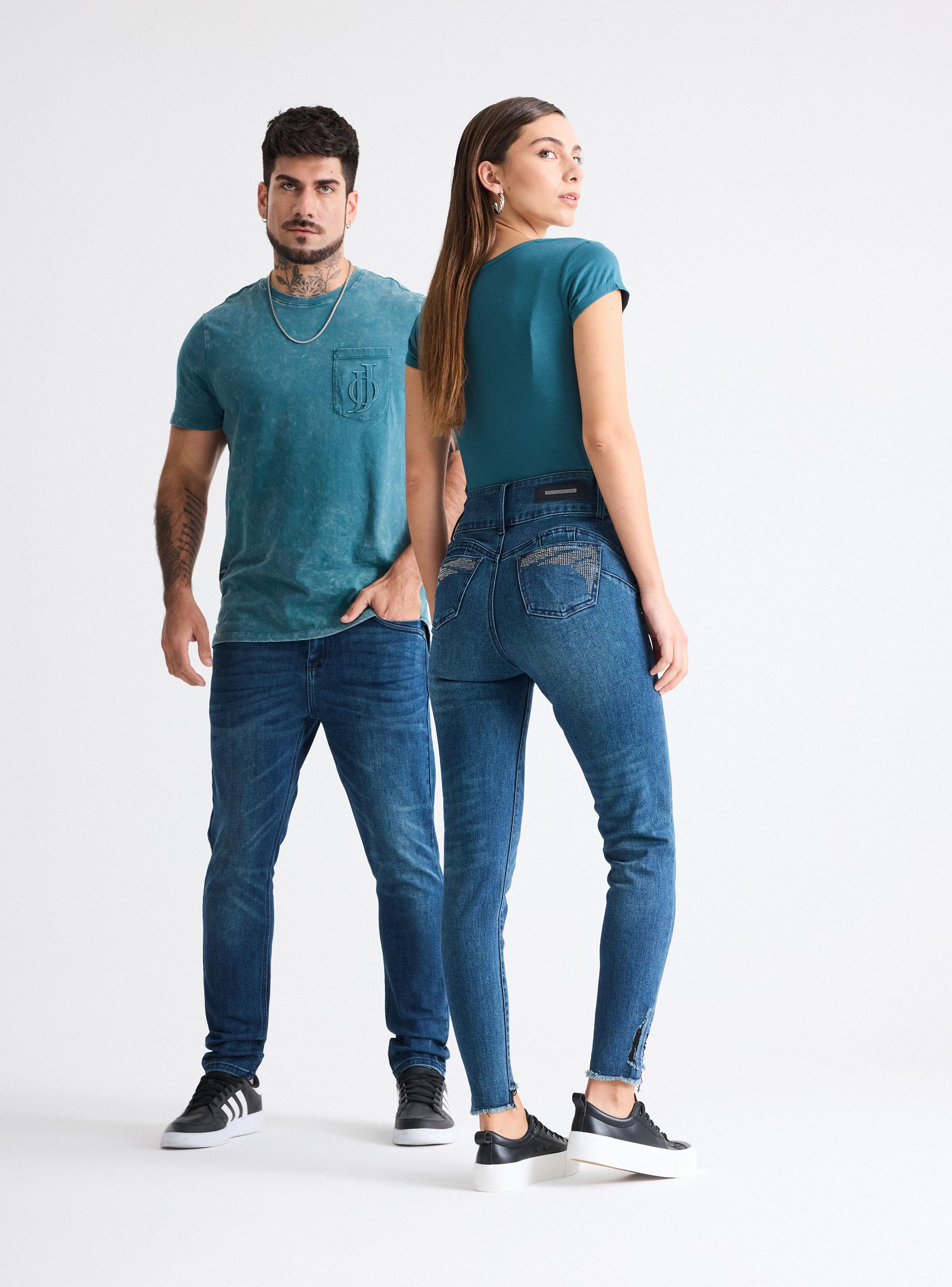 Jeans Push Up 3 Botones Basta Deshilachada-4