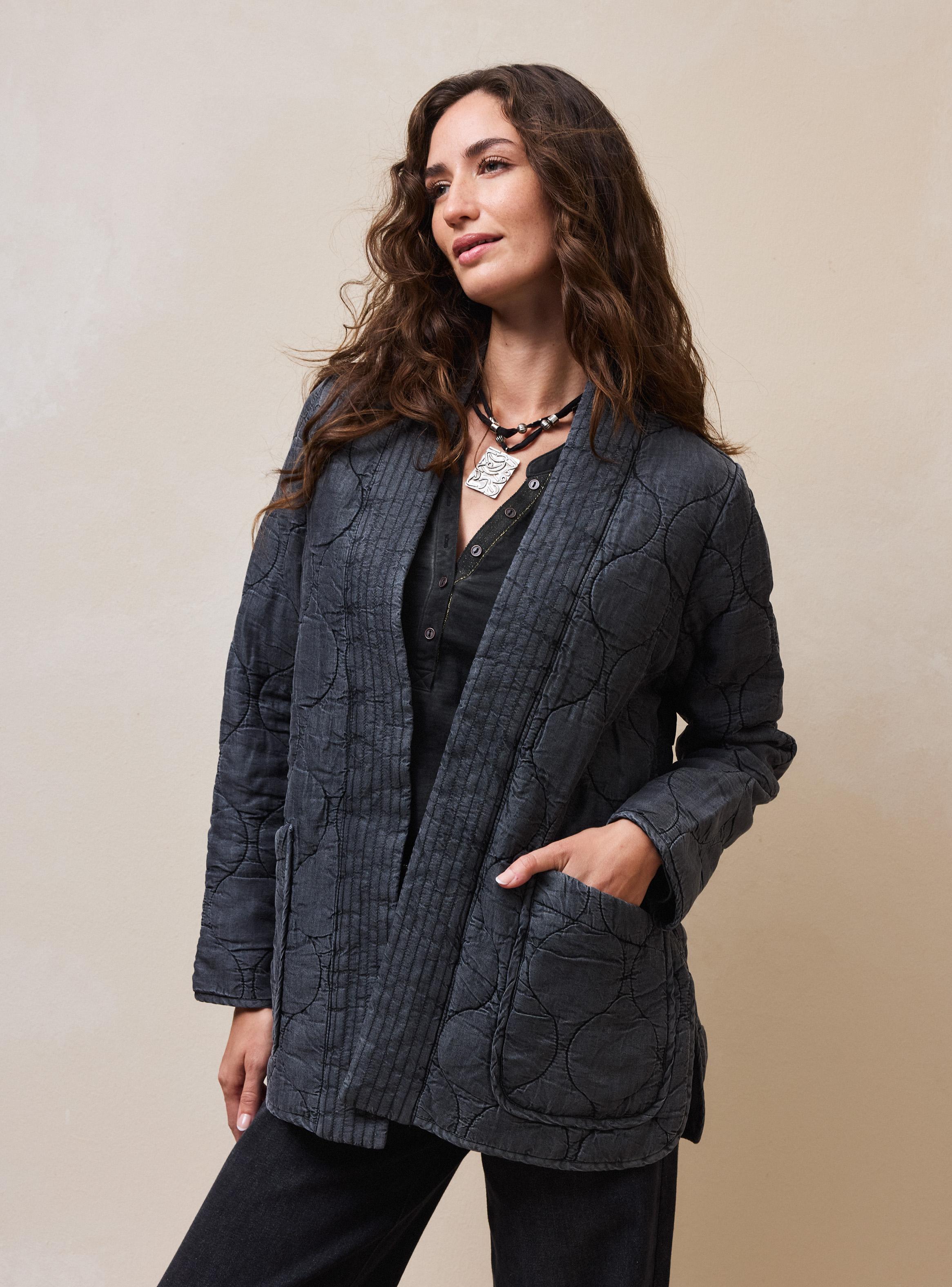 Chaqueta Acolchado Tipo Kimono-0