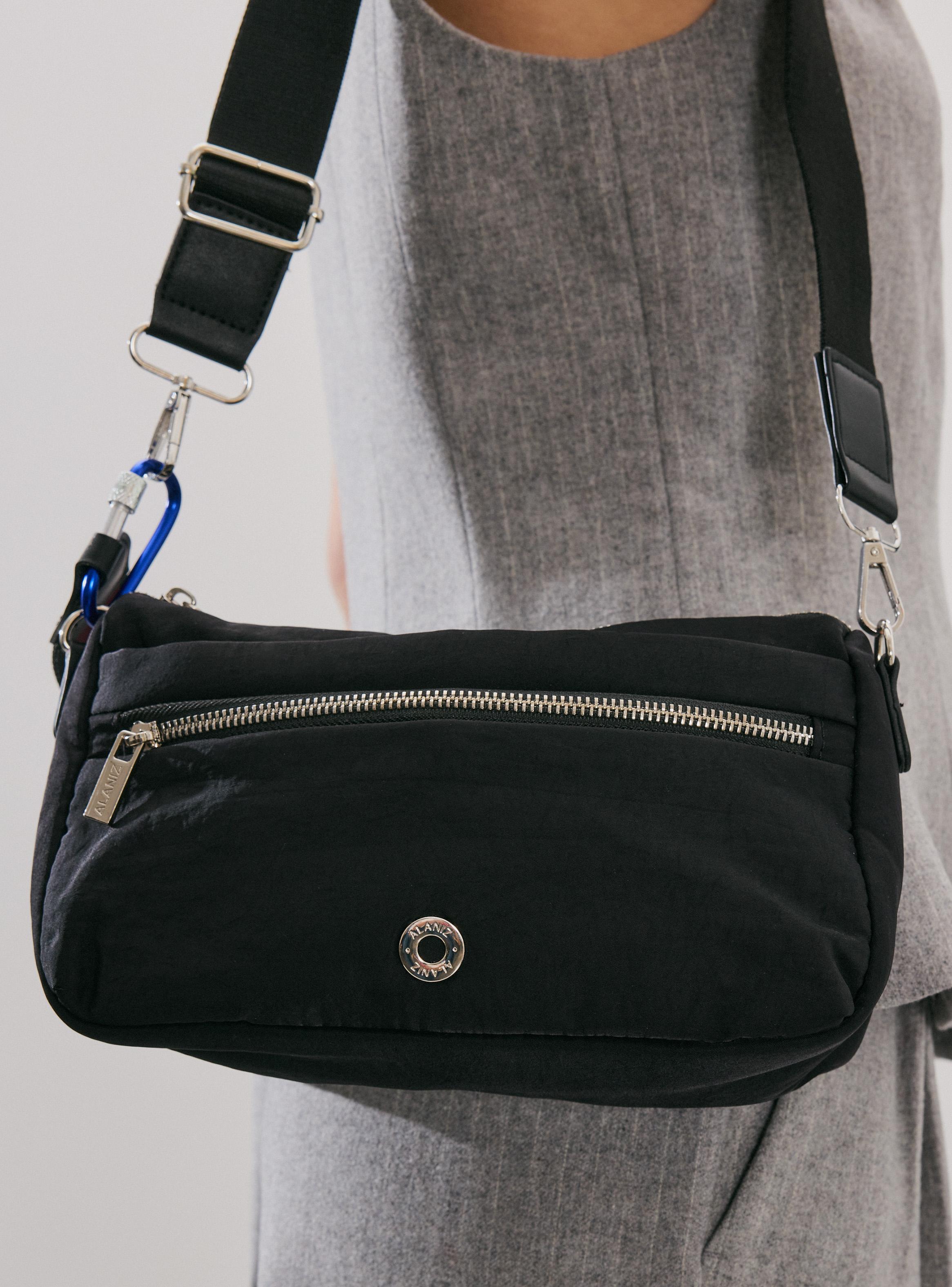 Cartera Crossbody textil con Cierre Metálico-6