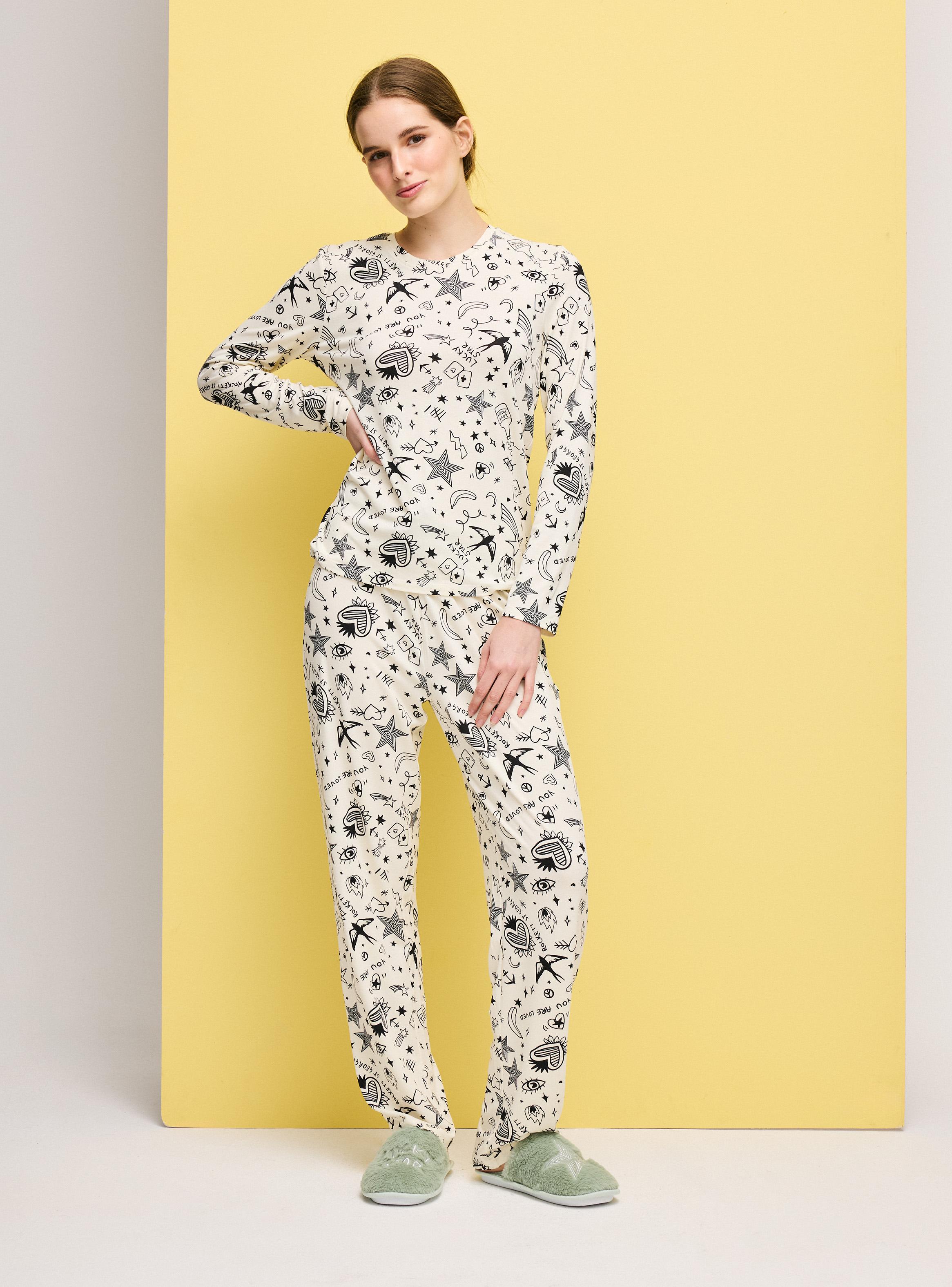 Pijama Full Estampado Tela Peach-4