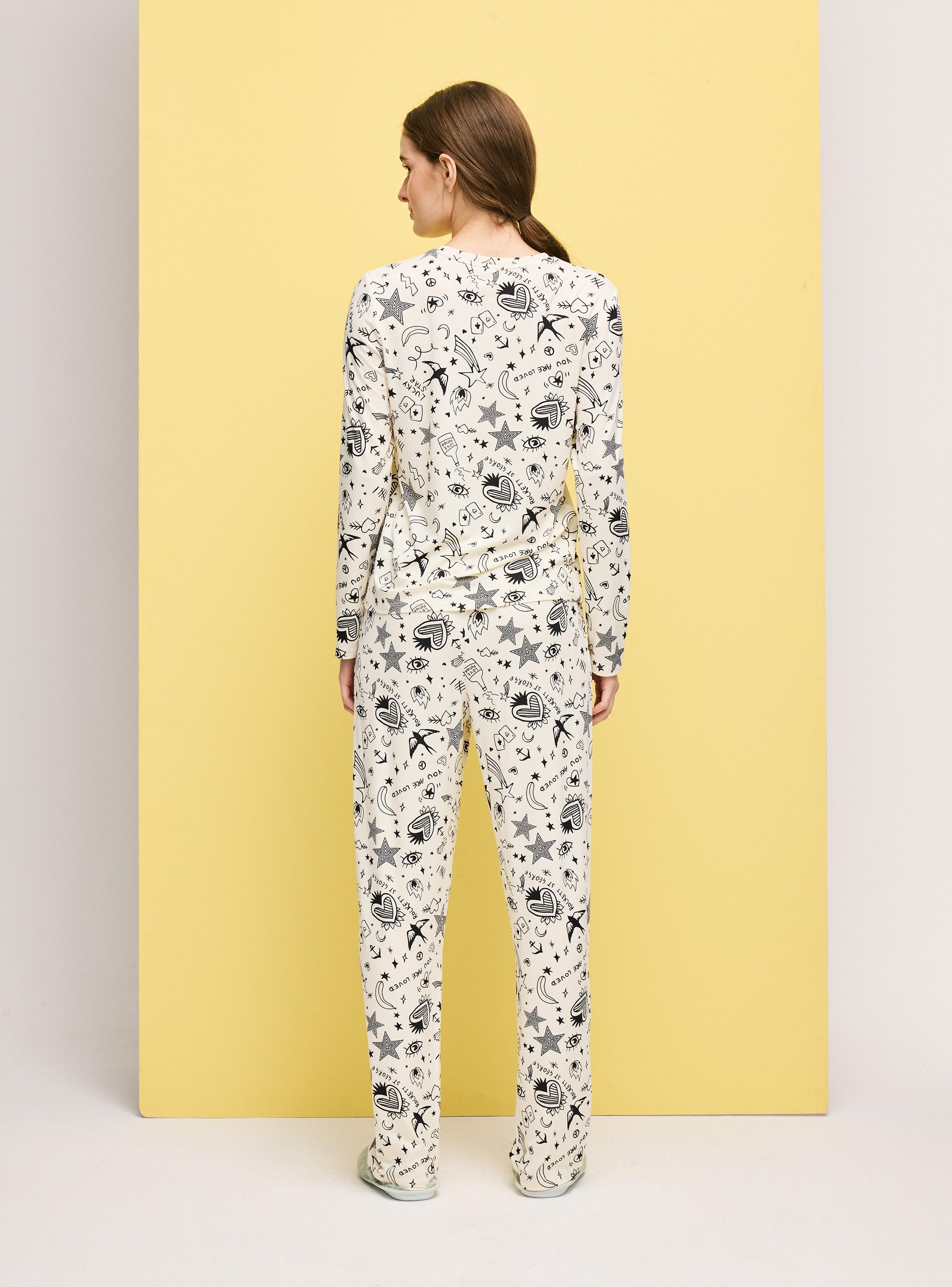Pijama Full Estampado Tela Peach-5