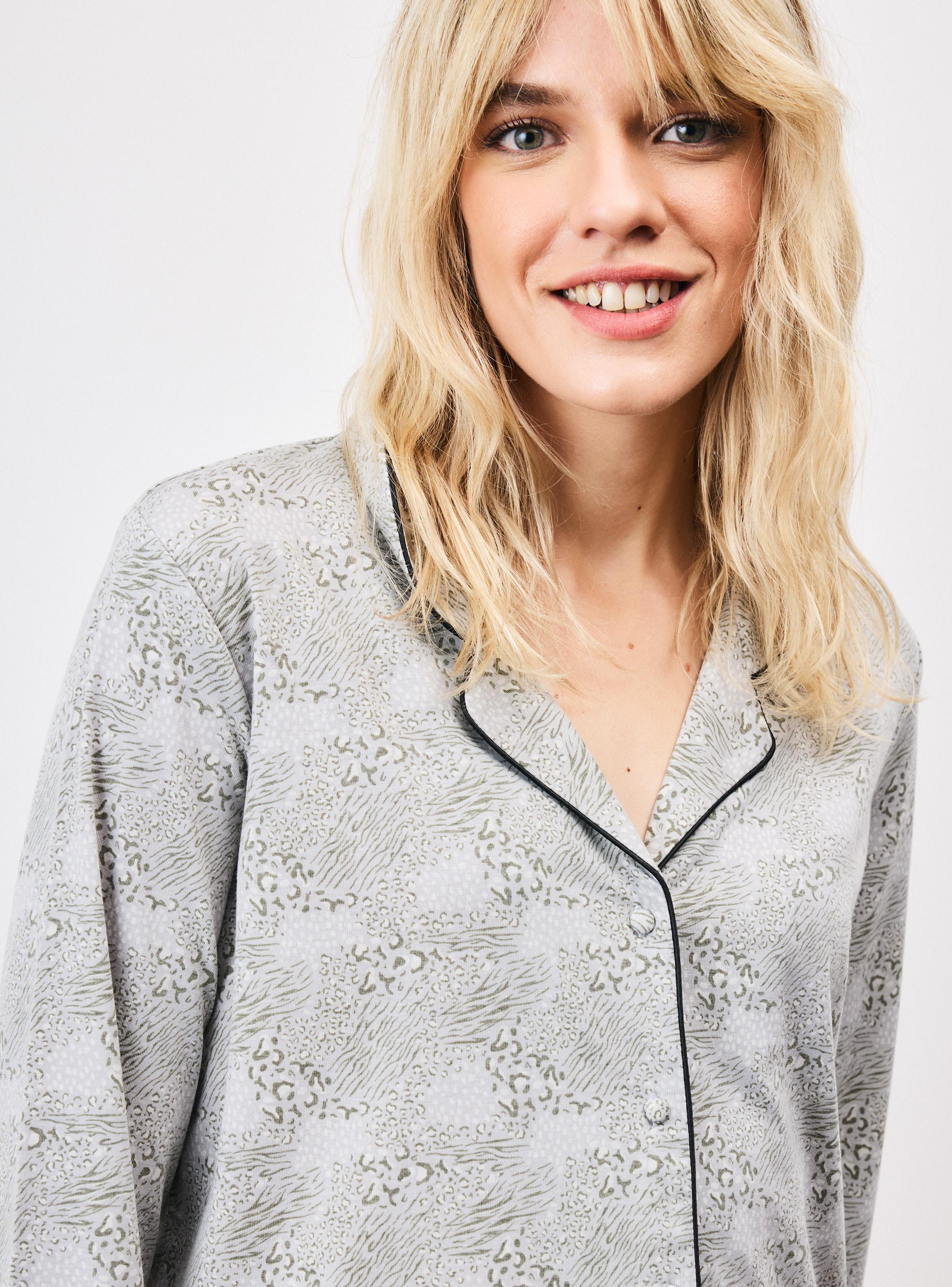 Pijama Camisero con Bolsillo Full Print-2