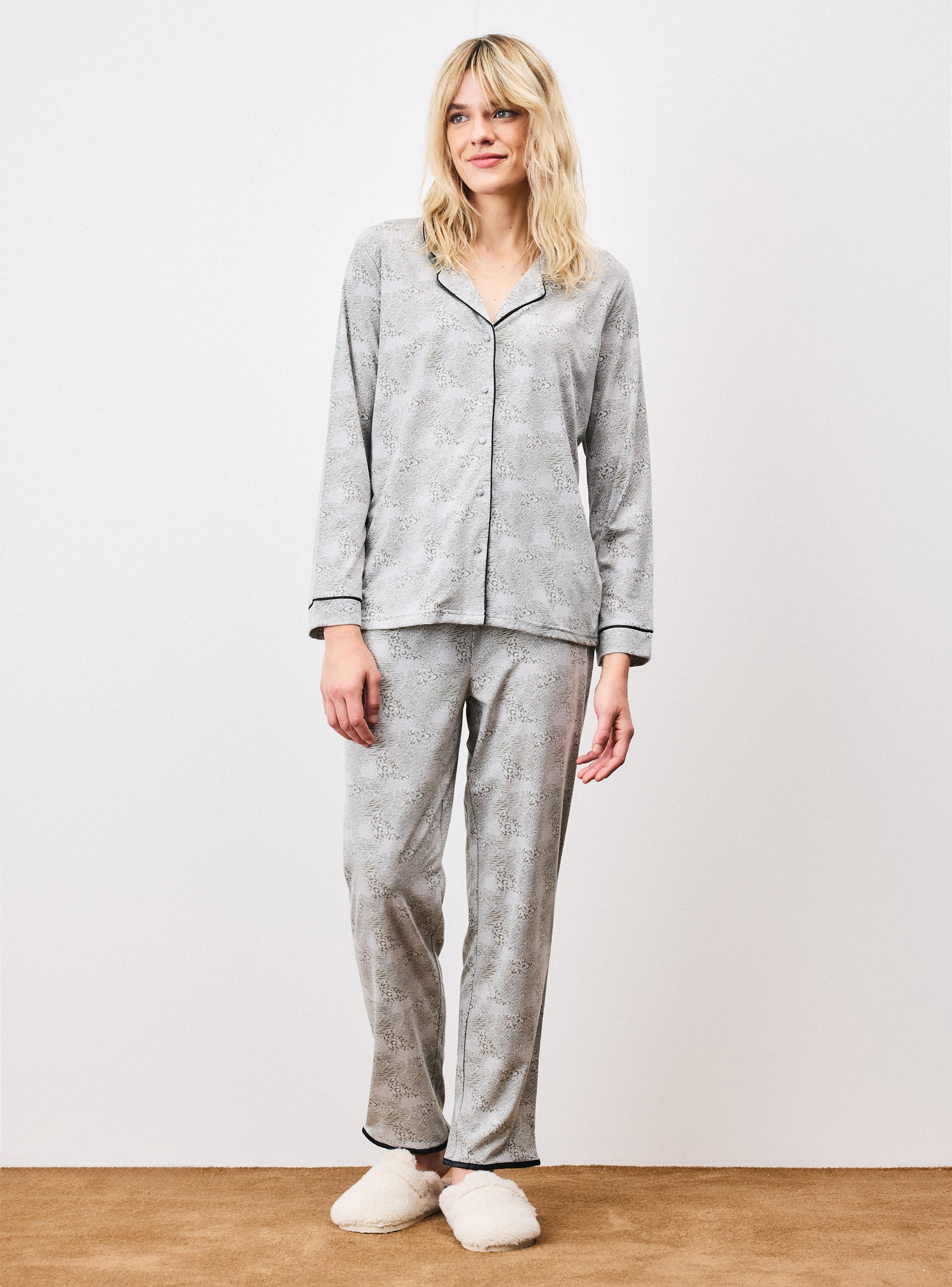 Pijama Camisero con Bolsillo Full Print-4