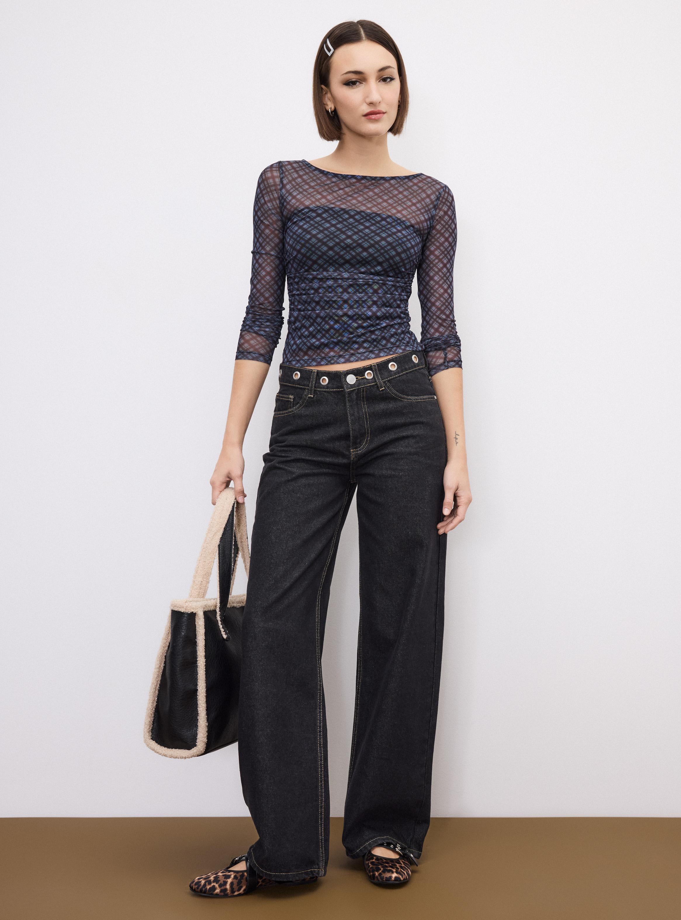 Jeans Straight Ojetillos Pretina-4