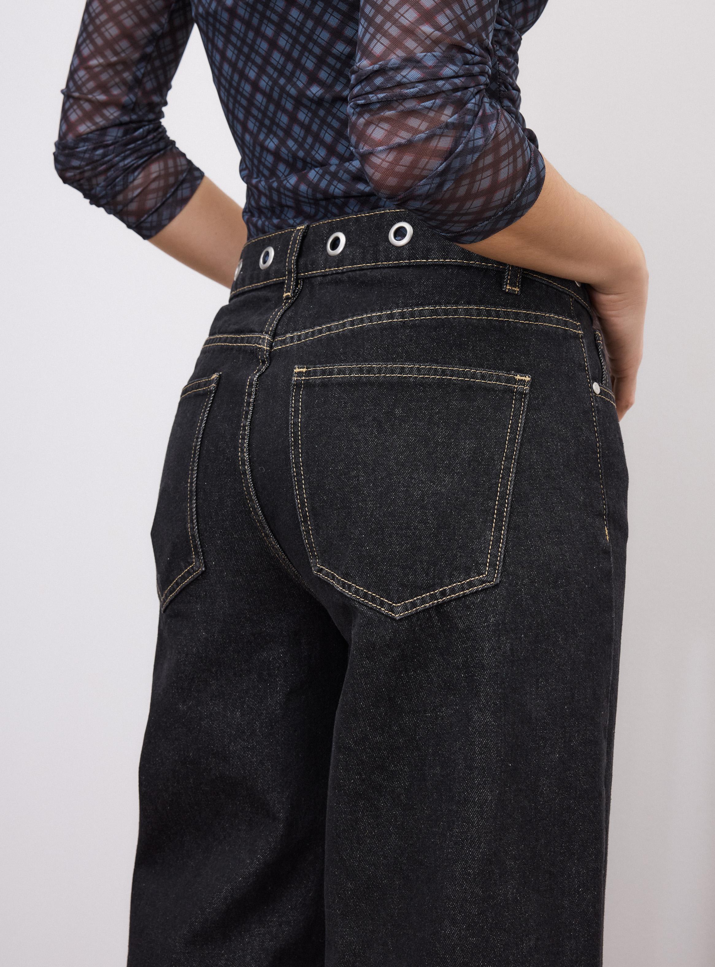 Jeans Straight Ojetillos Pretina-3