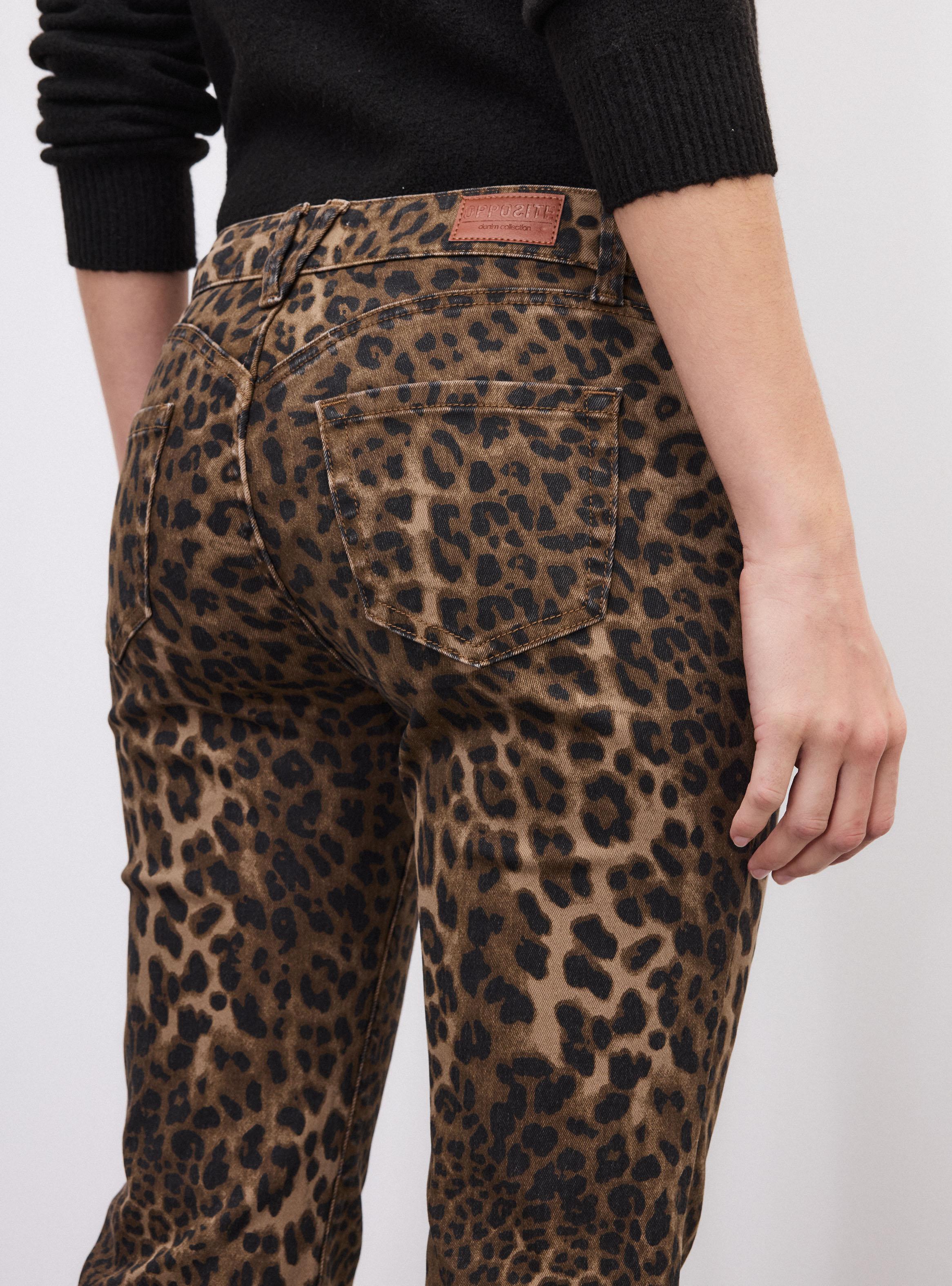 Jeans Flare Animal Print Tiro Bajo-3