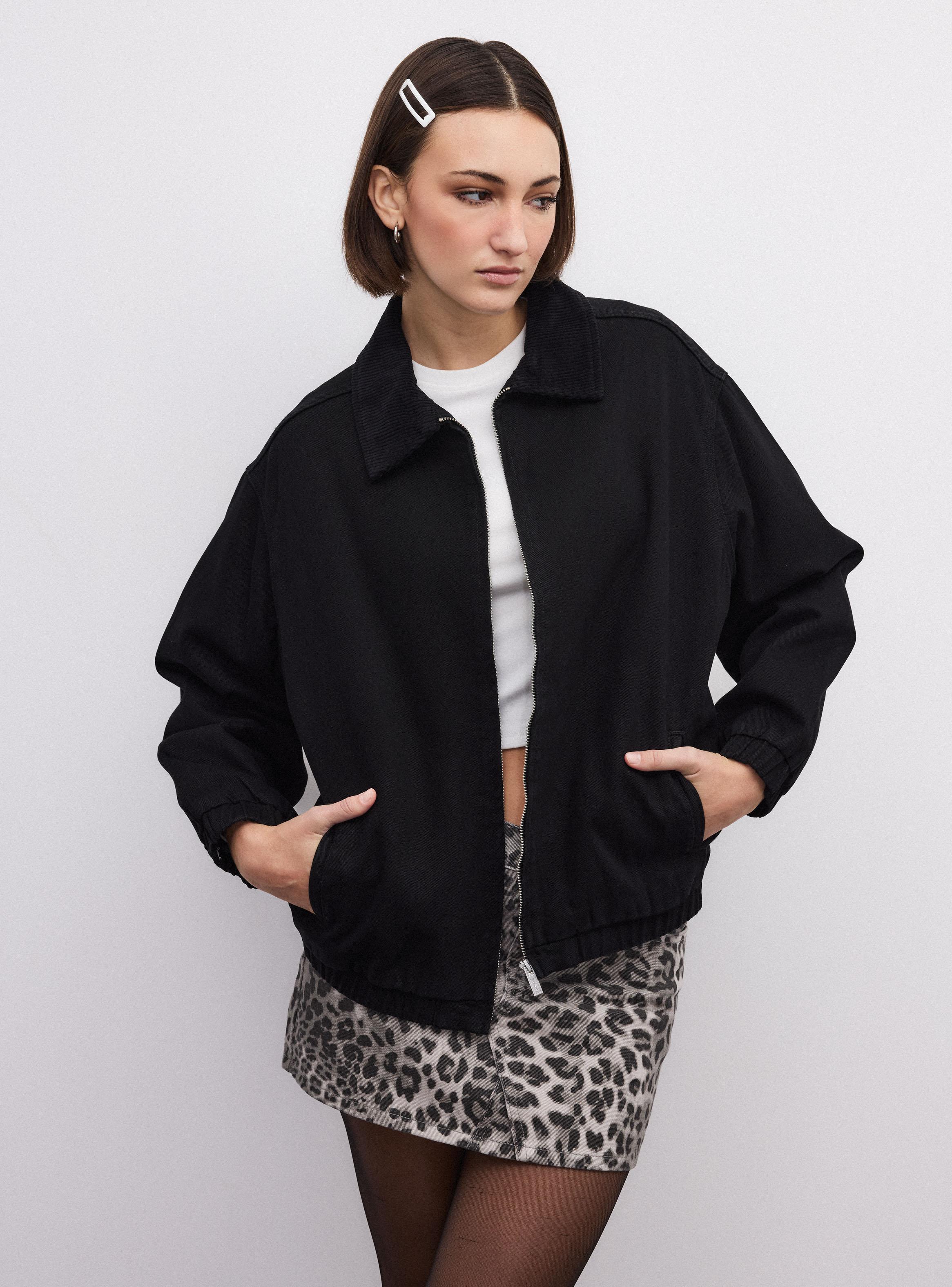 Chaqueta Color Cuello Pana-0