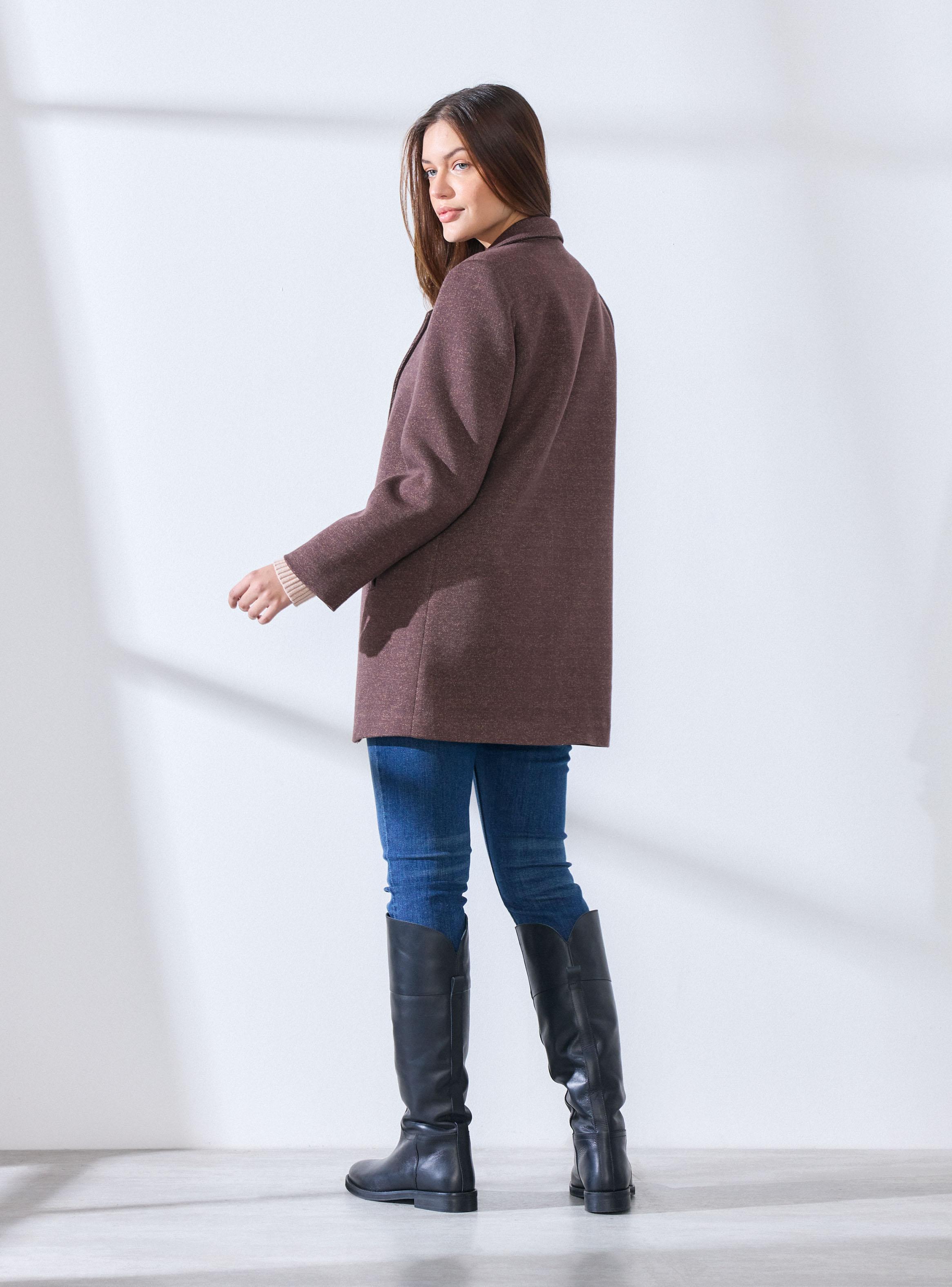 Abrigo Casual de Tela Jaspeada-5