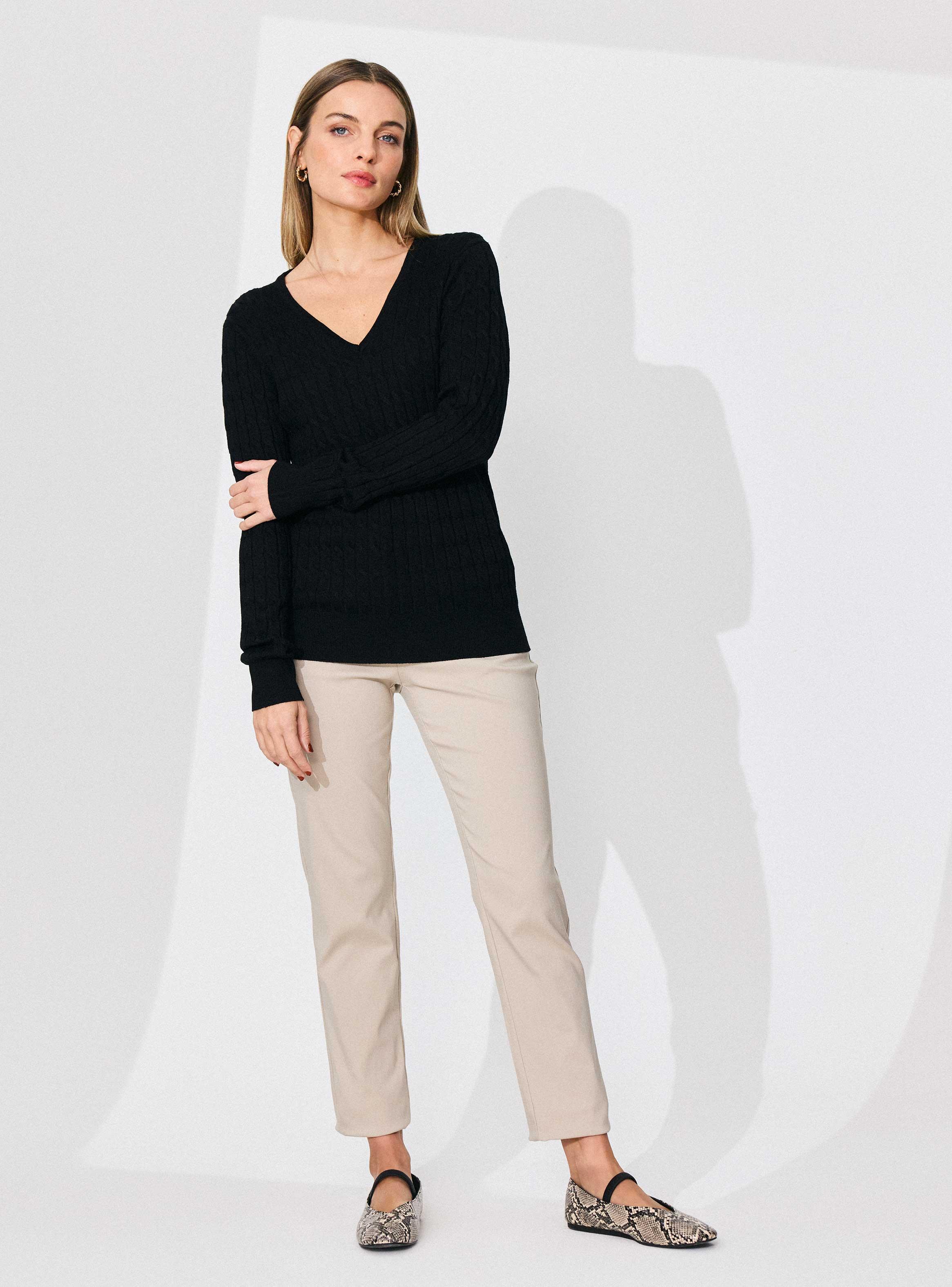 Sweater Básico Trenzado-4