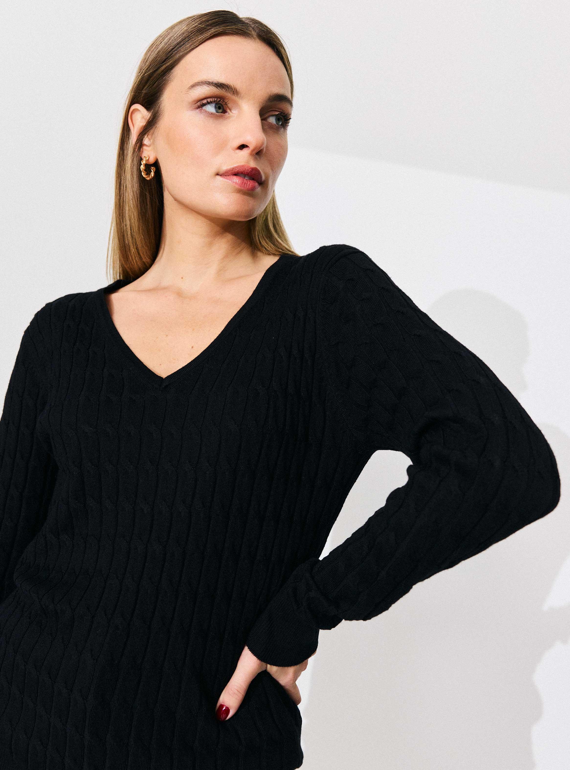 Sweater Básico Trenzado-2