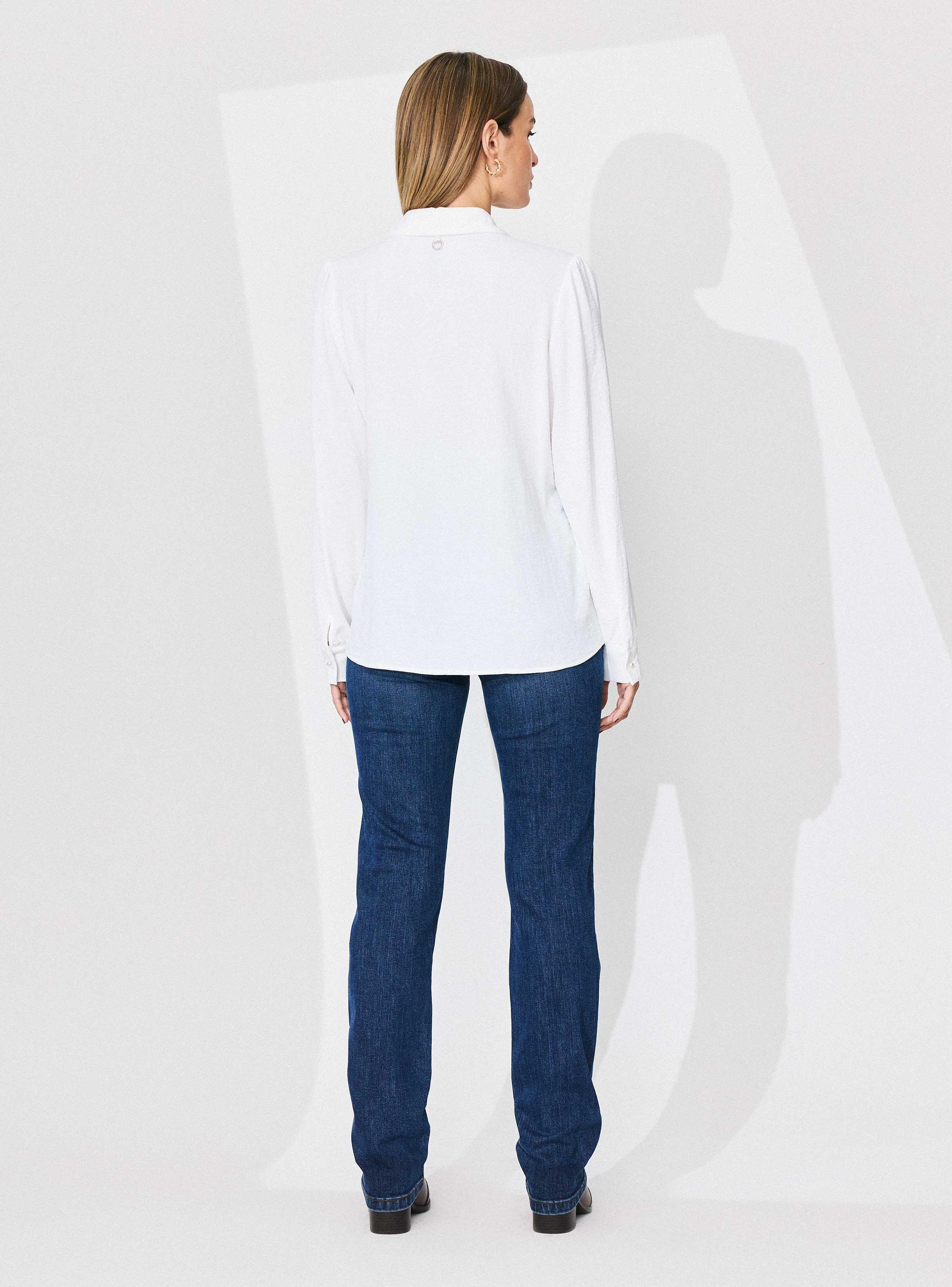 Blusa Camisera con Botones de Perla-5