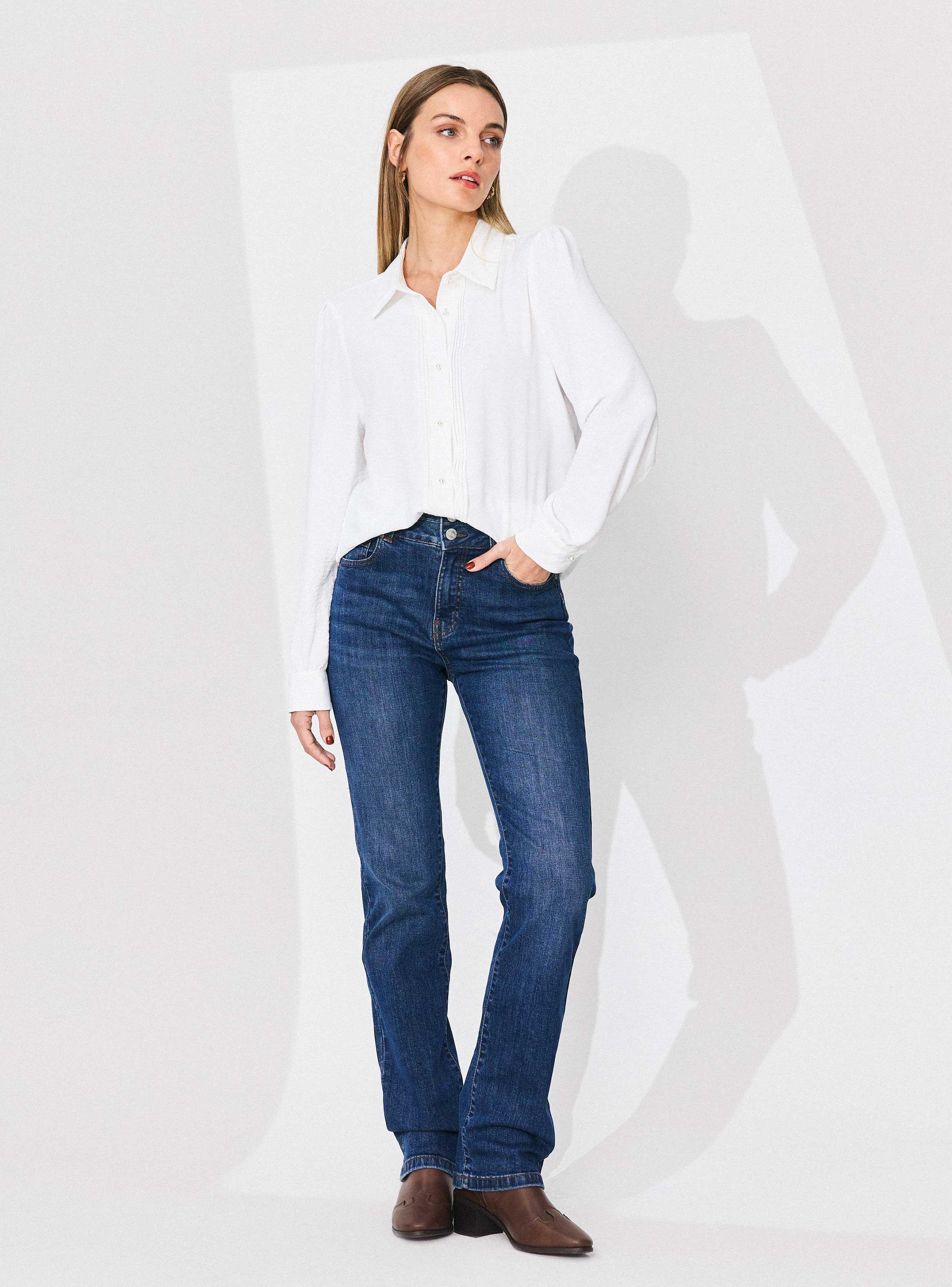 Blusa Camisera con Botones de Perla-4