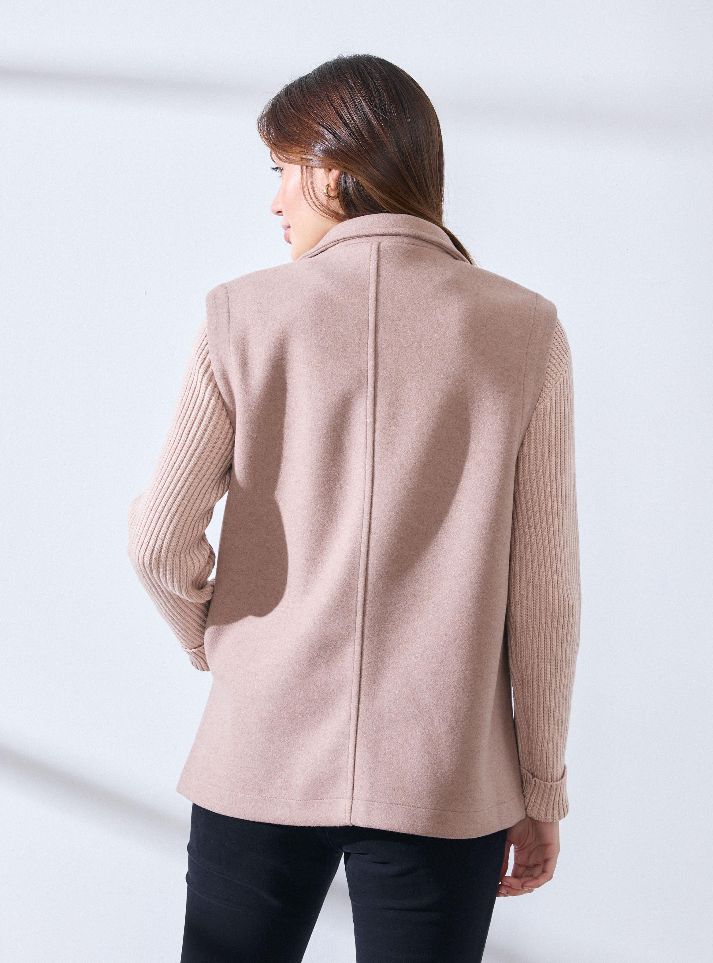 Blazer sin Mangas con Bolsillo en Cortes-1