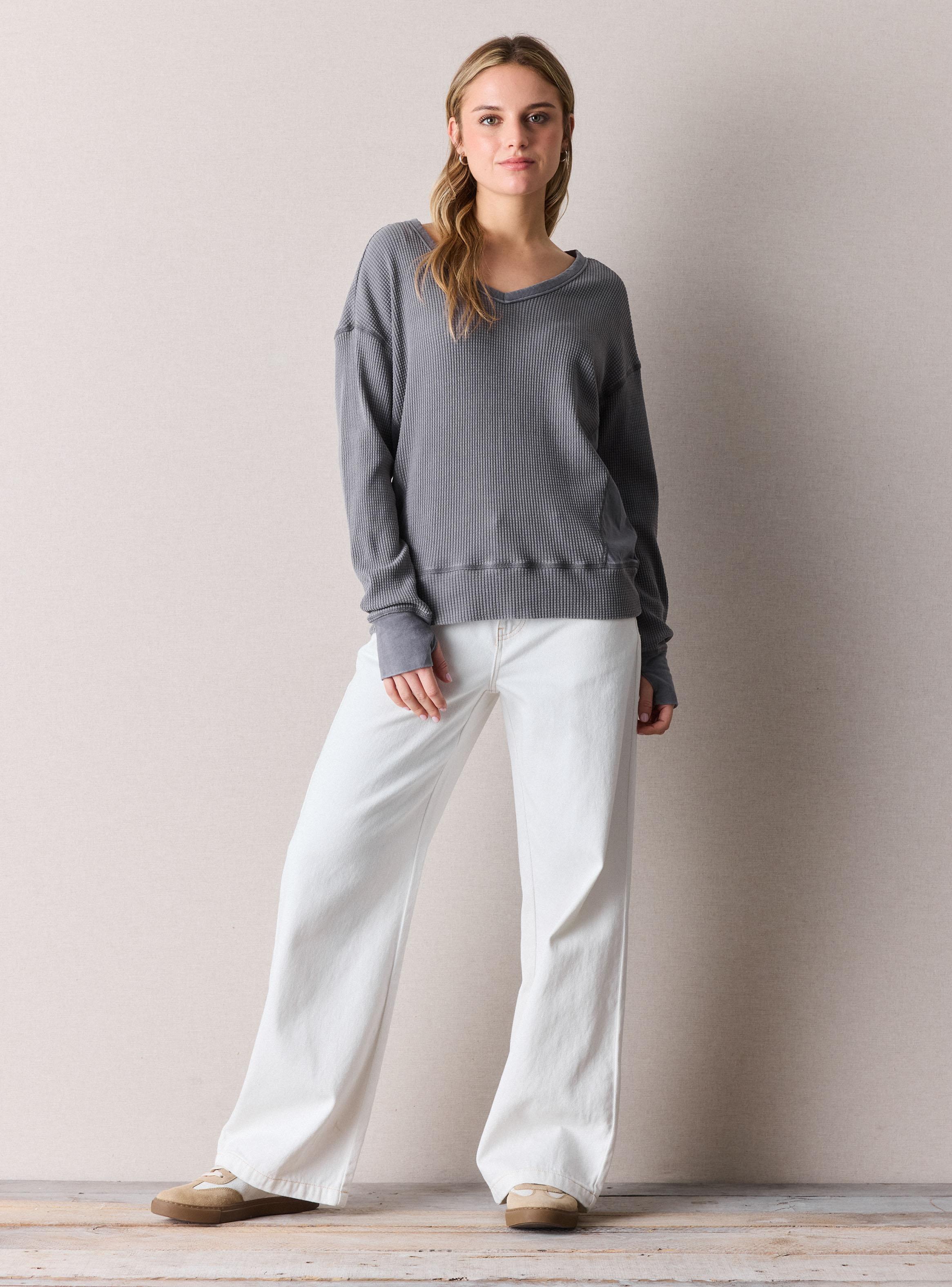 Polera Cuello V con Look Suelto-4