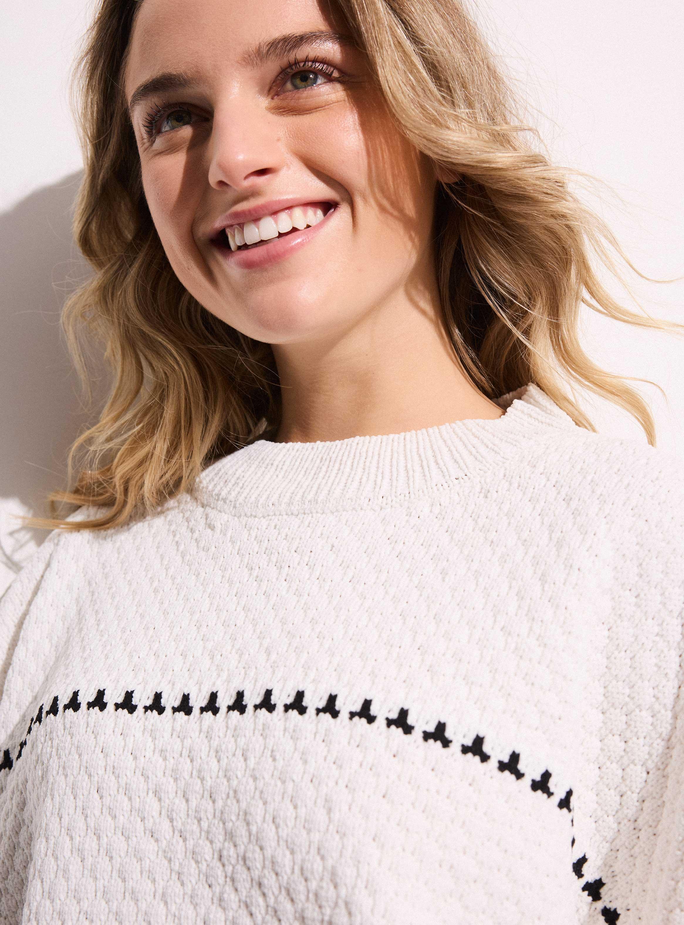 Sweater Rayado Tela Chenille-2