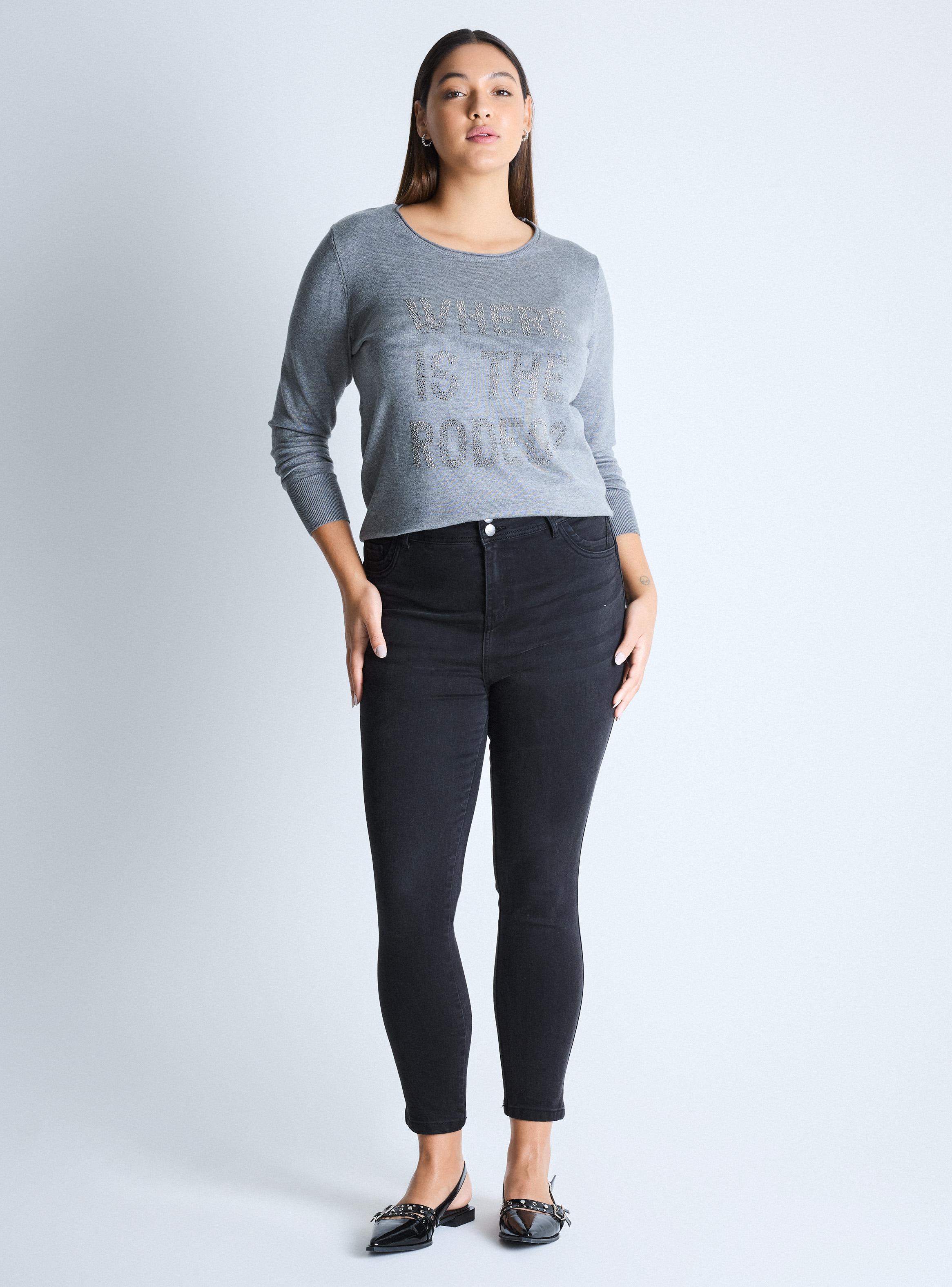 Jeans Skinny Pretina Control Abdomen Curvy-4