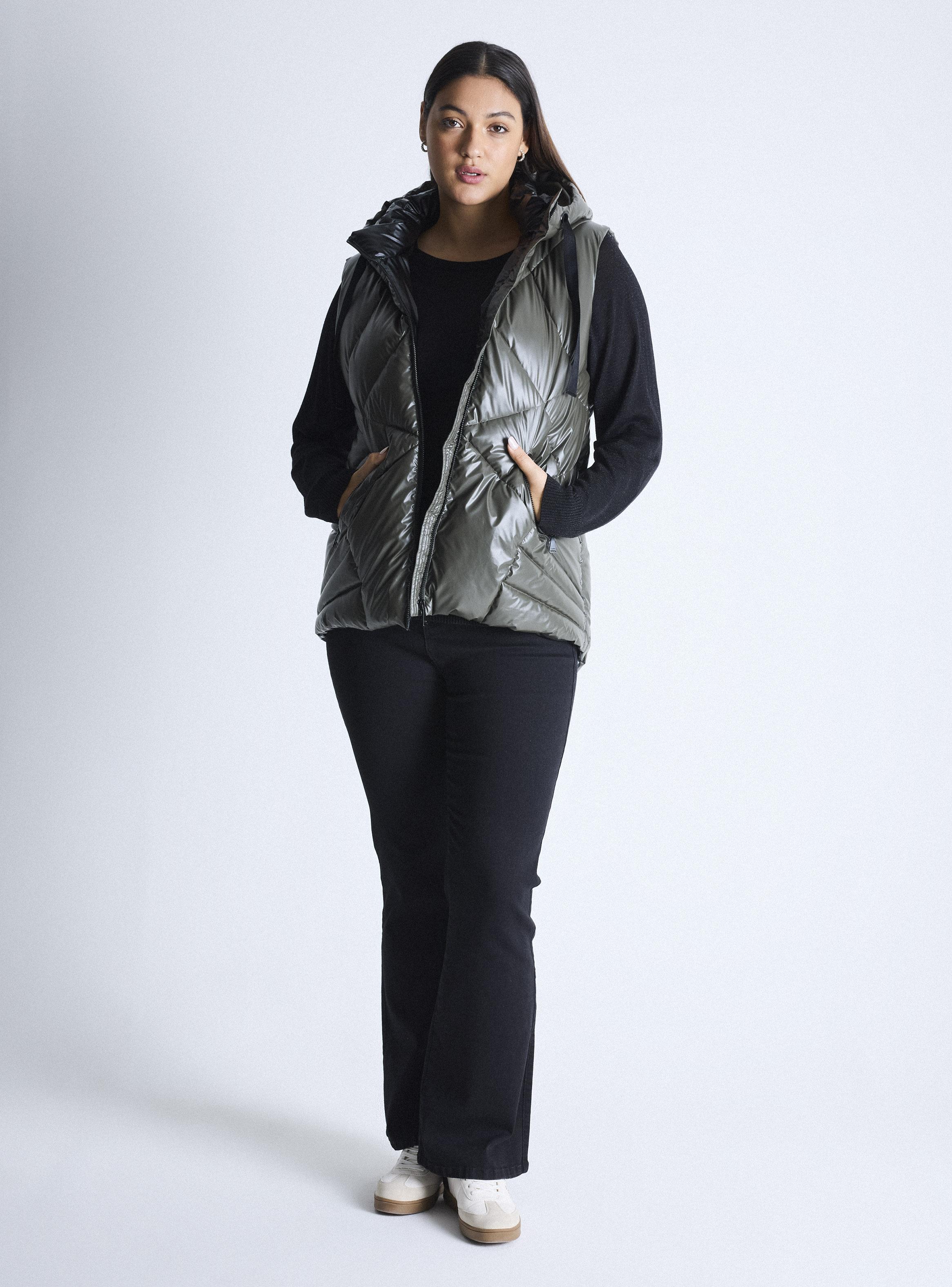 Parka Quilt Sin Mangas Capucha Curvy-4