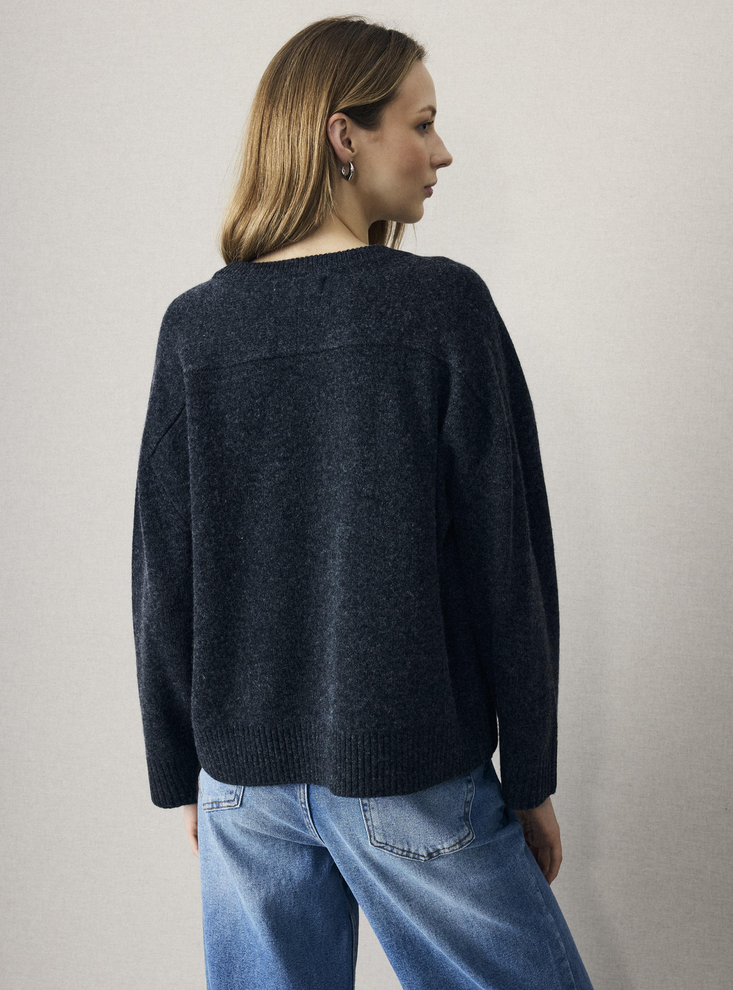 Sweater de Lana Cuello Redondo-1