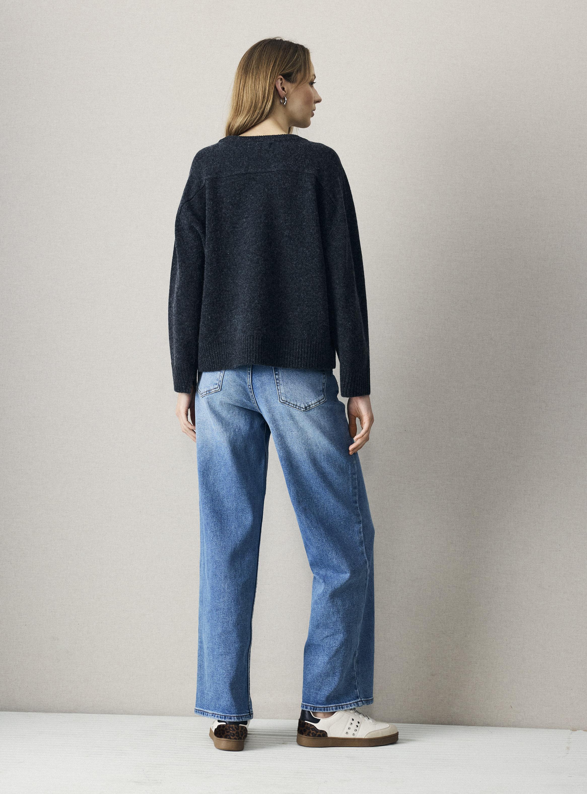 Sweater de Lana Cuello Redondo-5