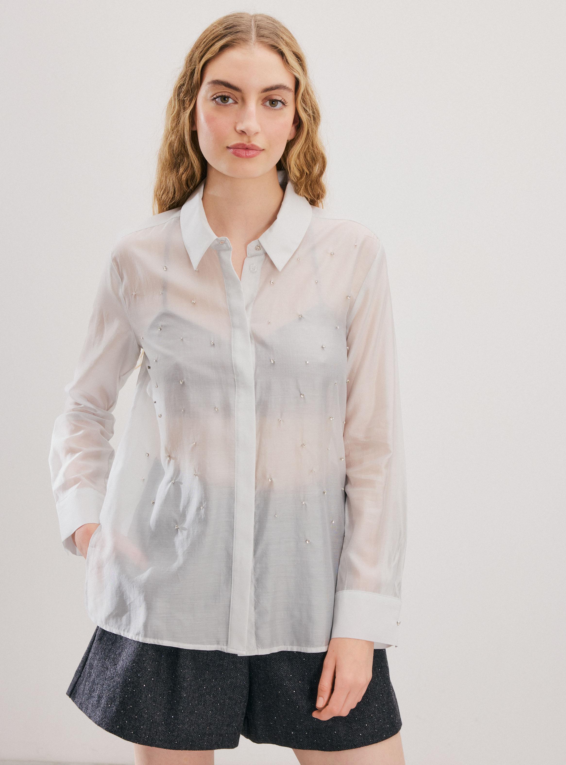 Blazer Camisera con Aplicación Joya-0