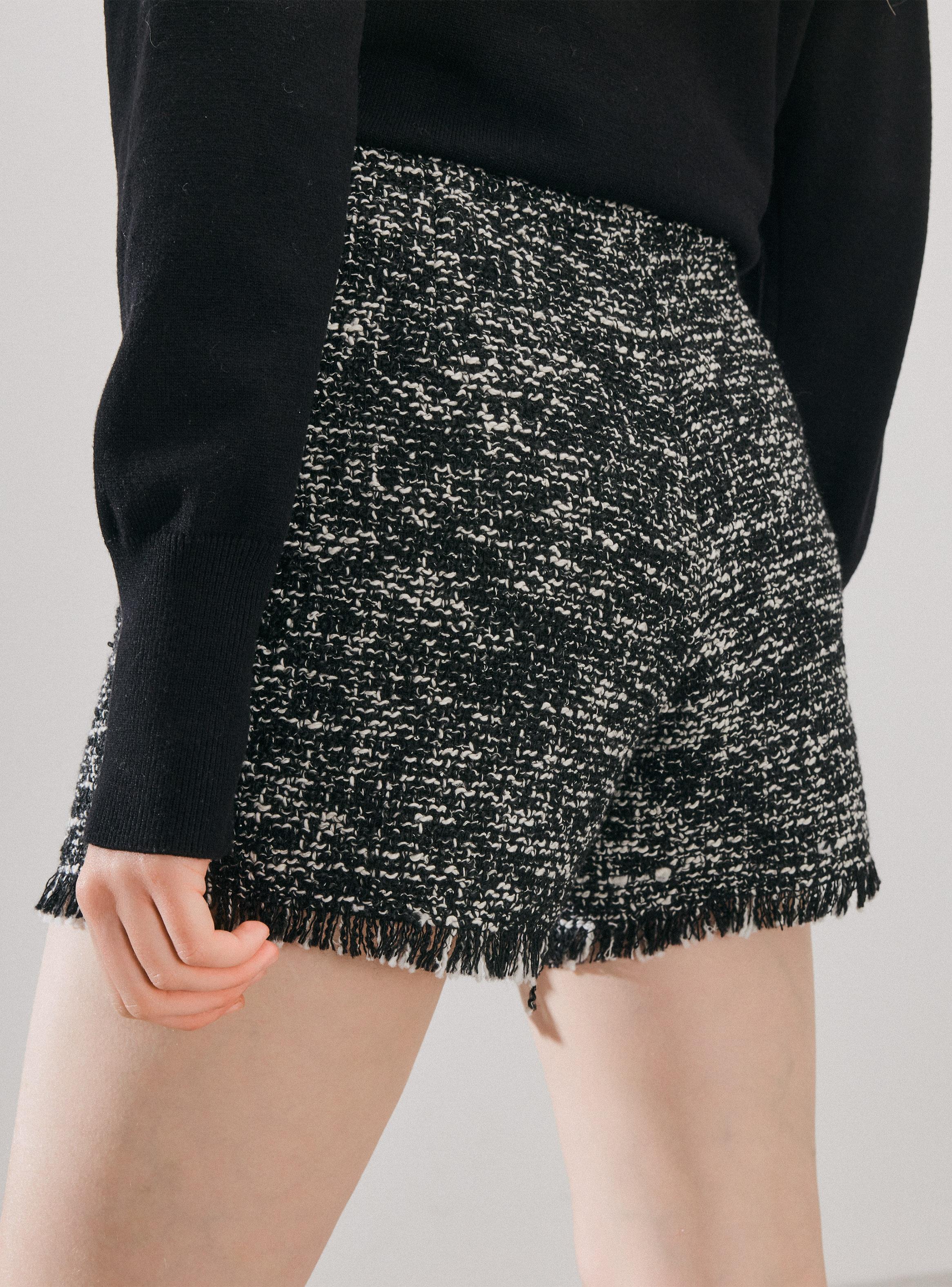 Falda Pantalón Tipo Skort Tweed-3