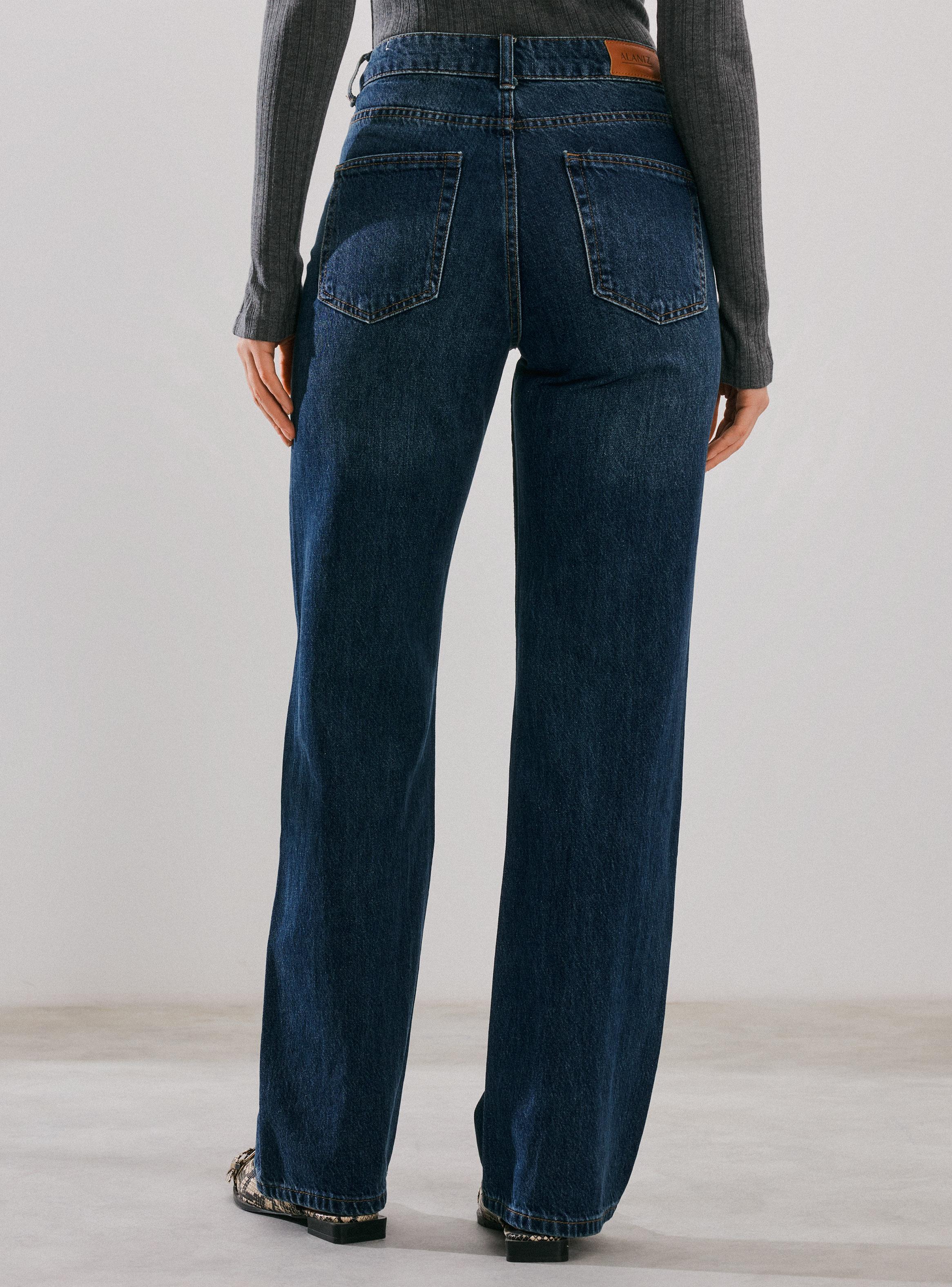 Jeans Straight Lavado Clásico-1