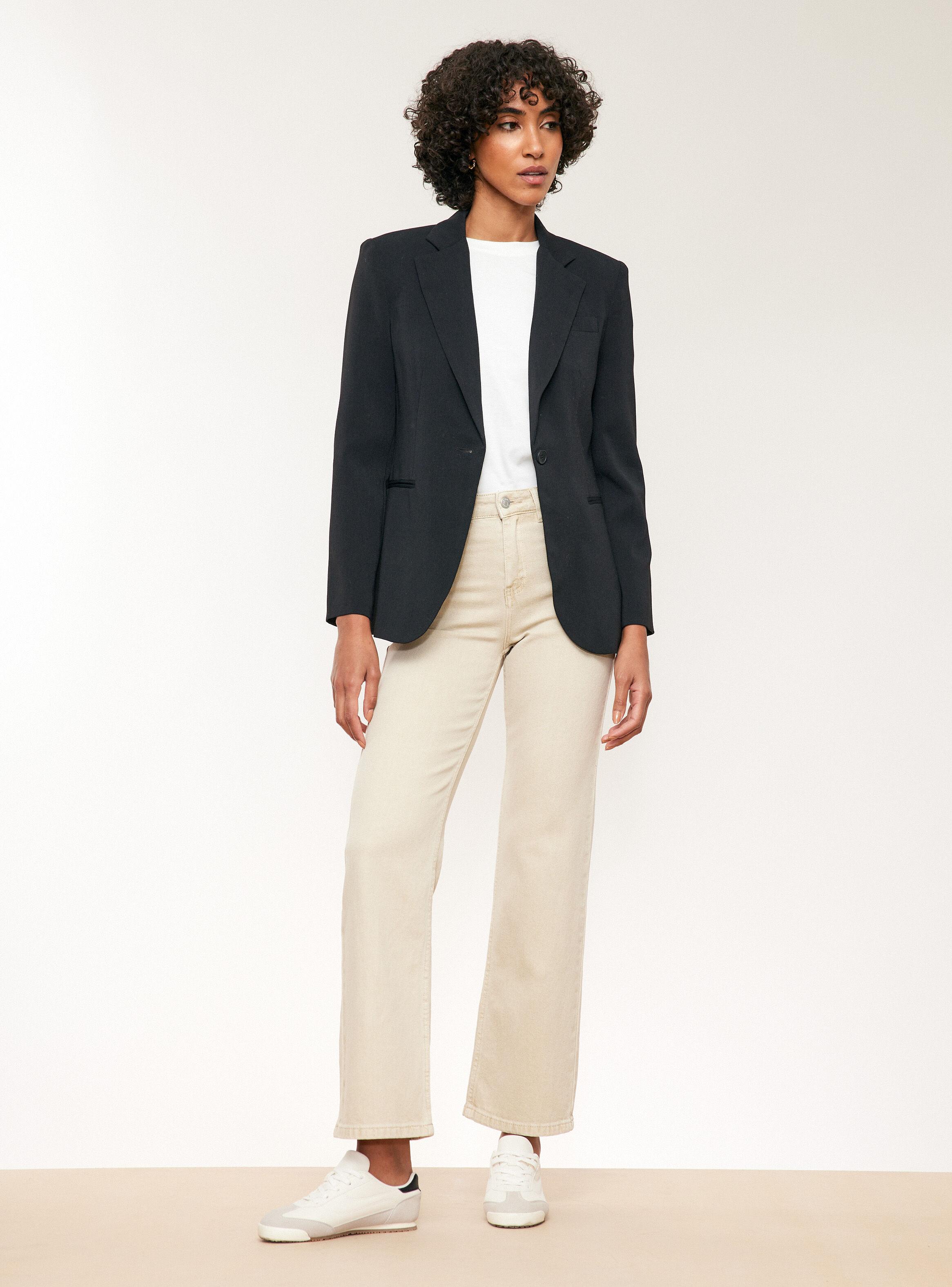 Blazer Básico Recto Botón-4