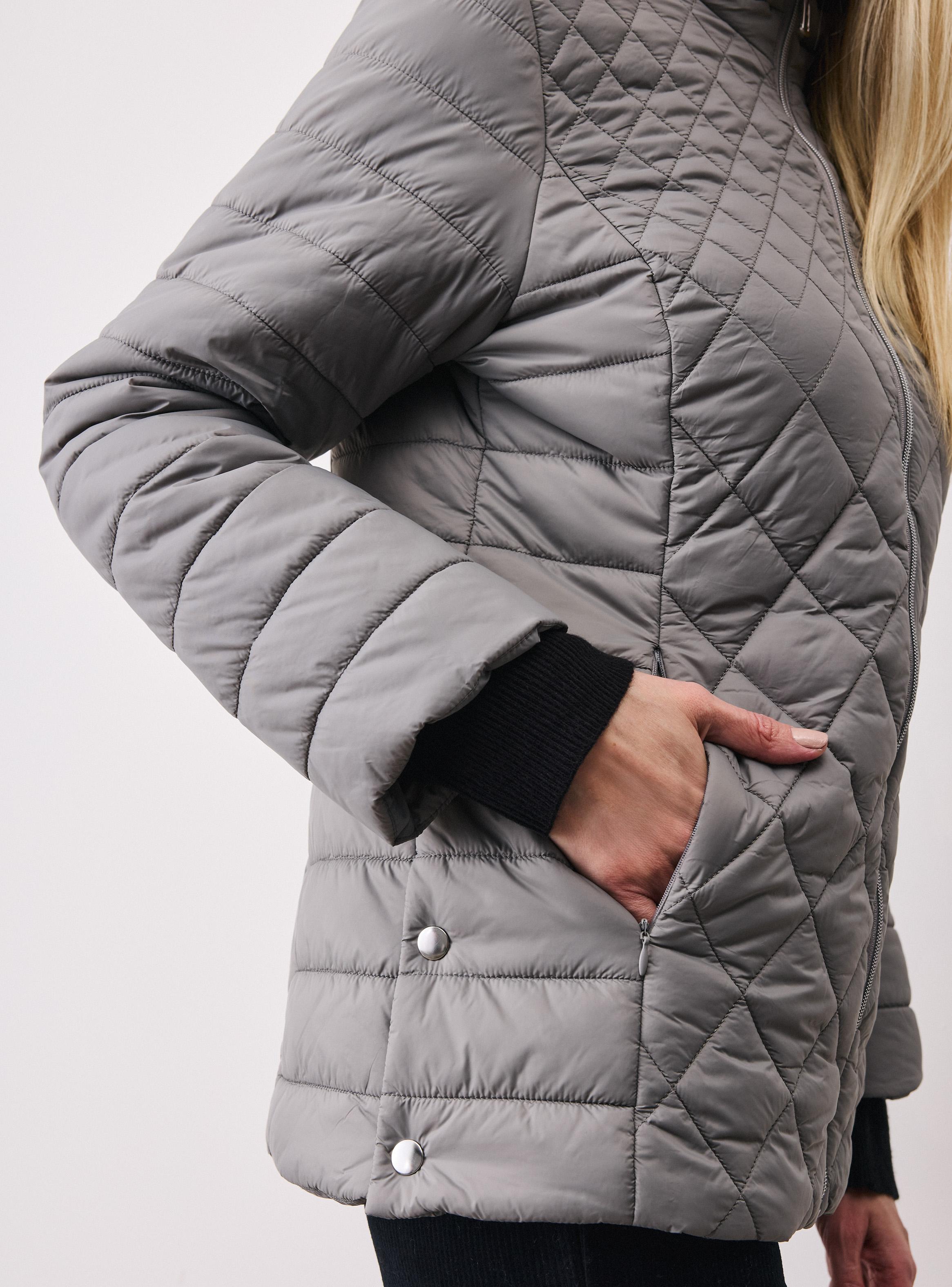 Parka Quilt Diamante Largo a la Cadera-3