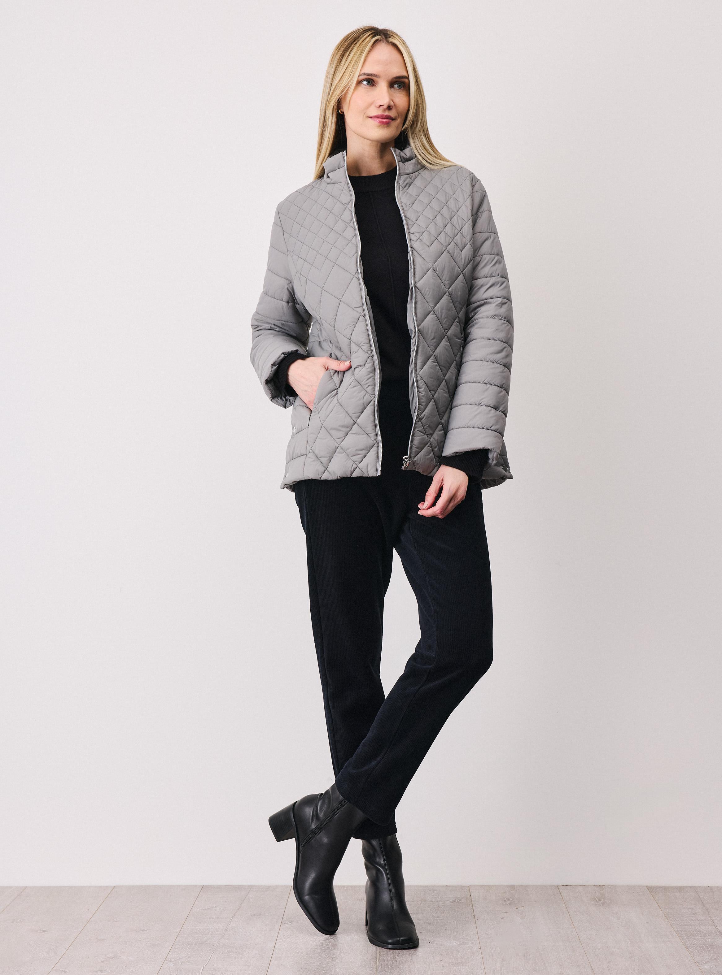 Parka Quilt Diamante Largo a la Cadera-4