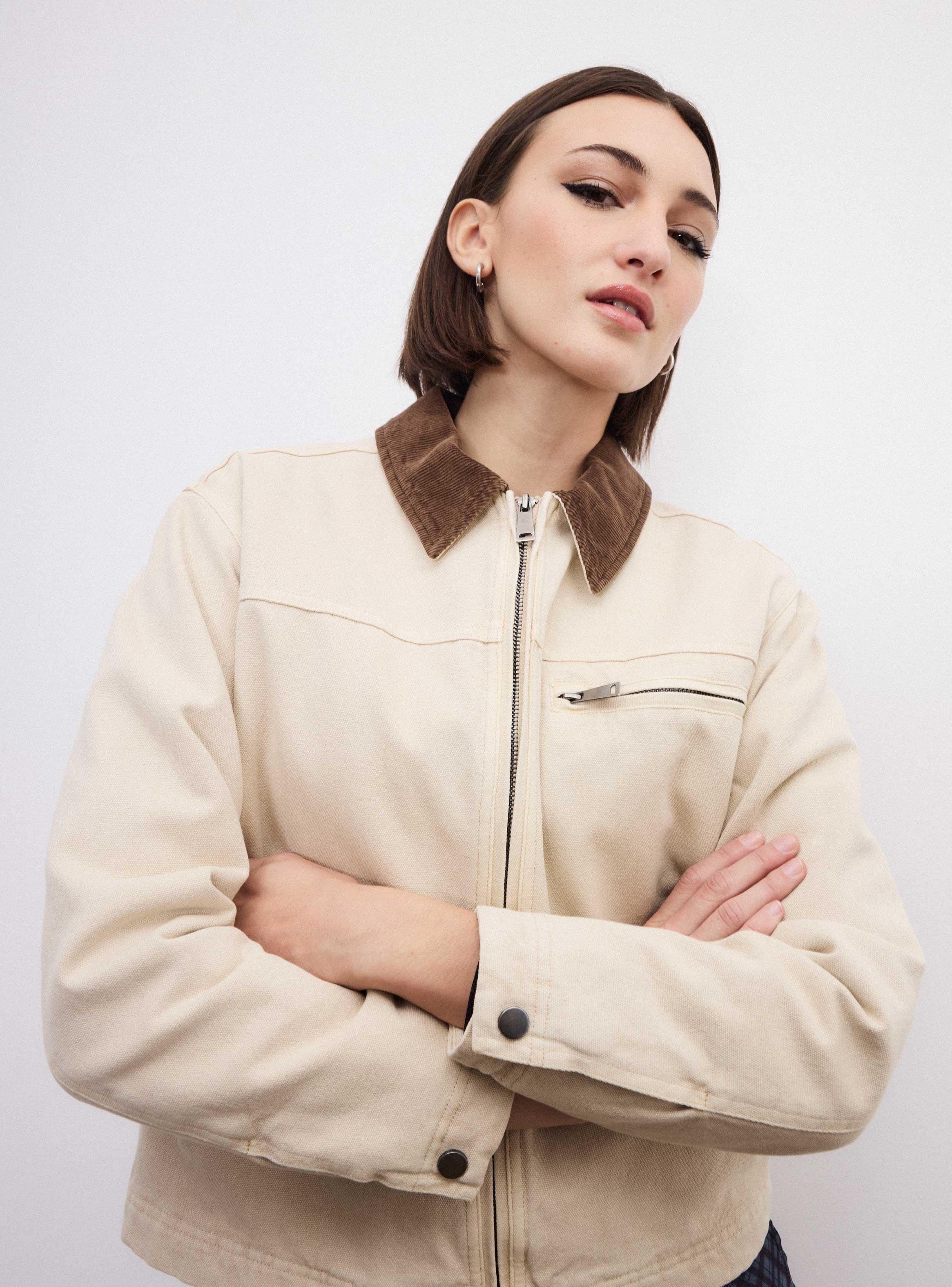 Chaqueta Crop Cuello Cotele-2