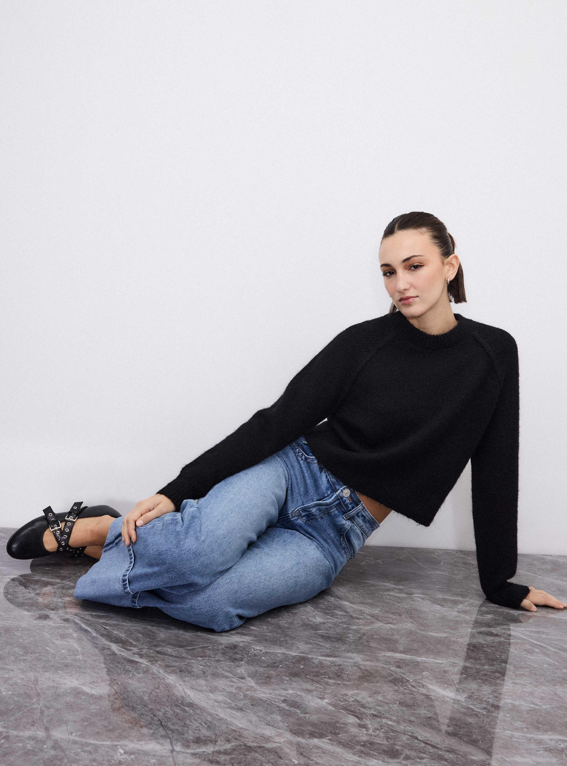 Sweater Cuello Redondo Look Lana-4