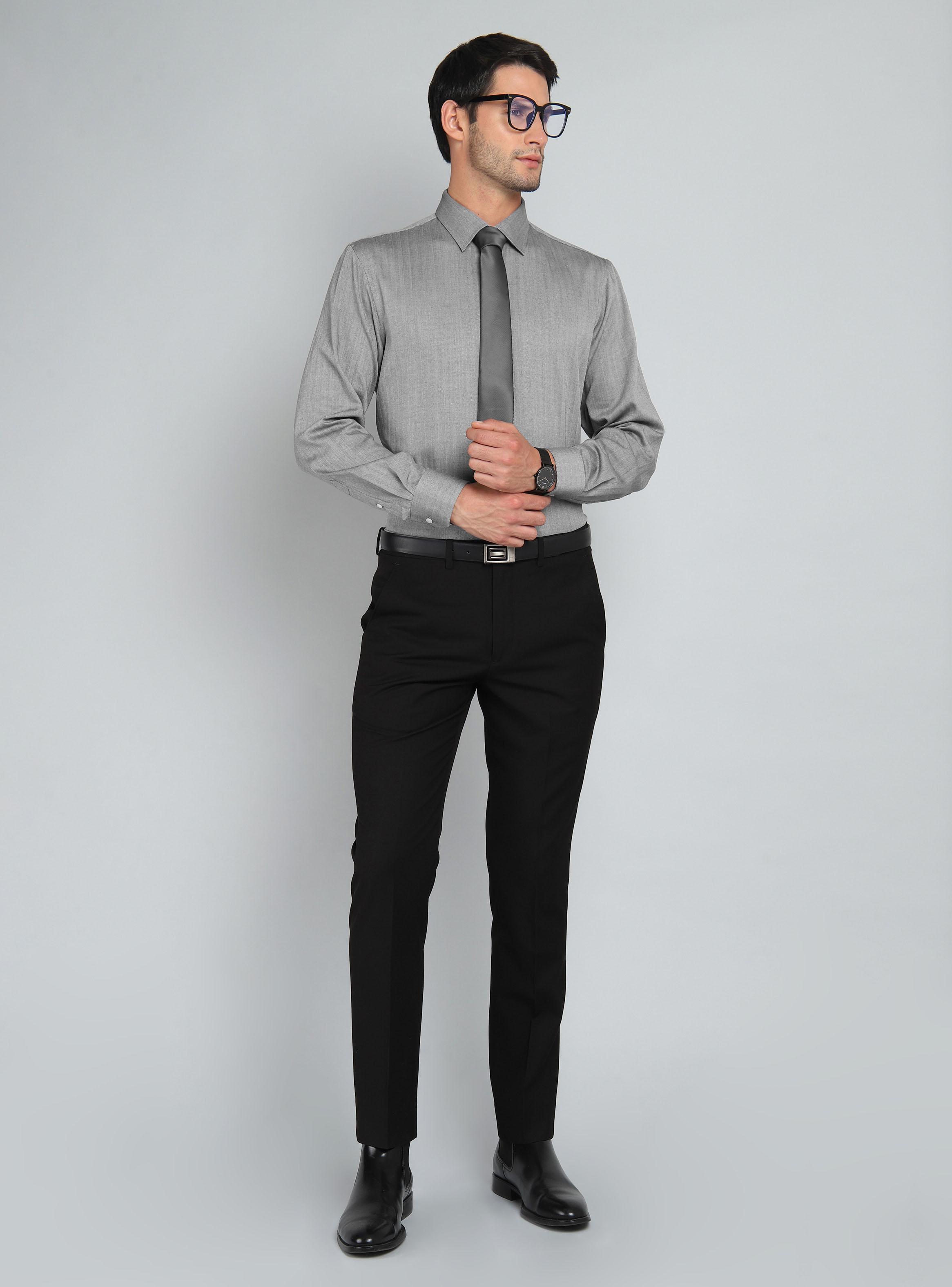 Camisa de Vestir Lisa-4