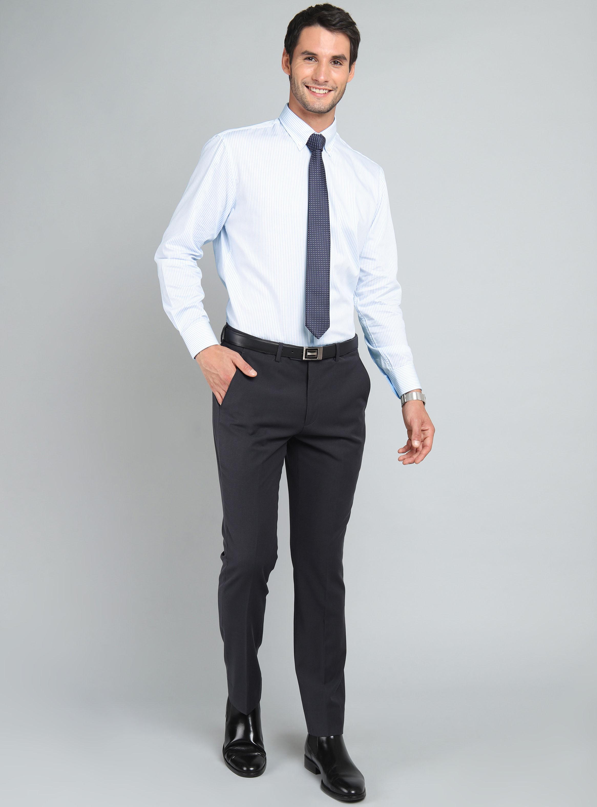 Camisa Formal Manga Larga Lisa-4