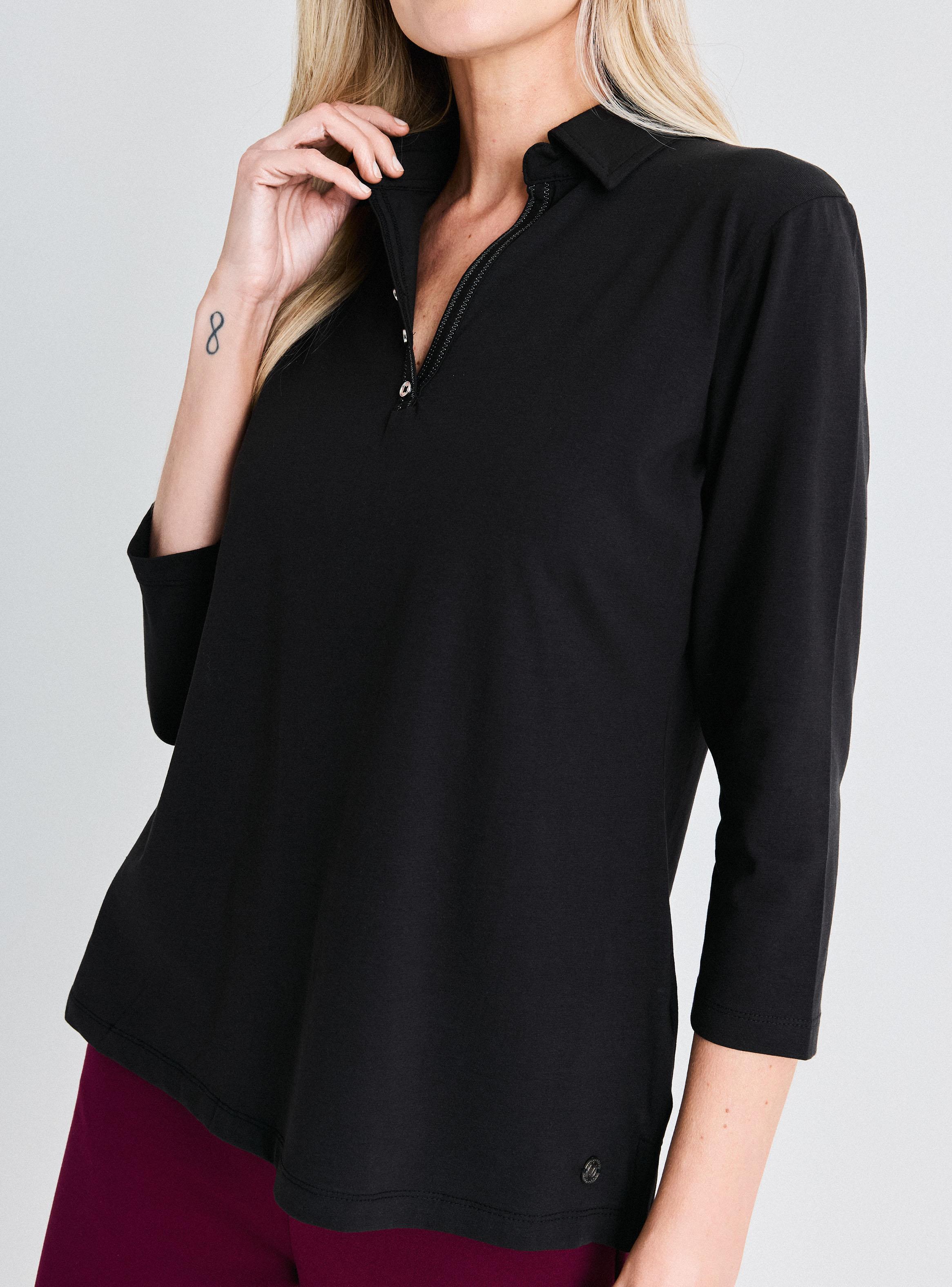 Polera Cuello Polo con Tapeta de Botones-3