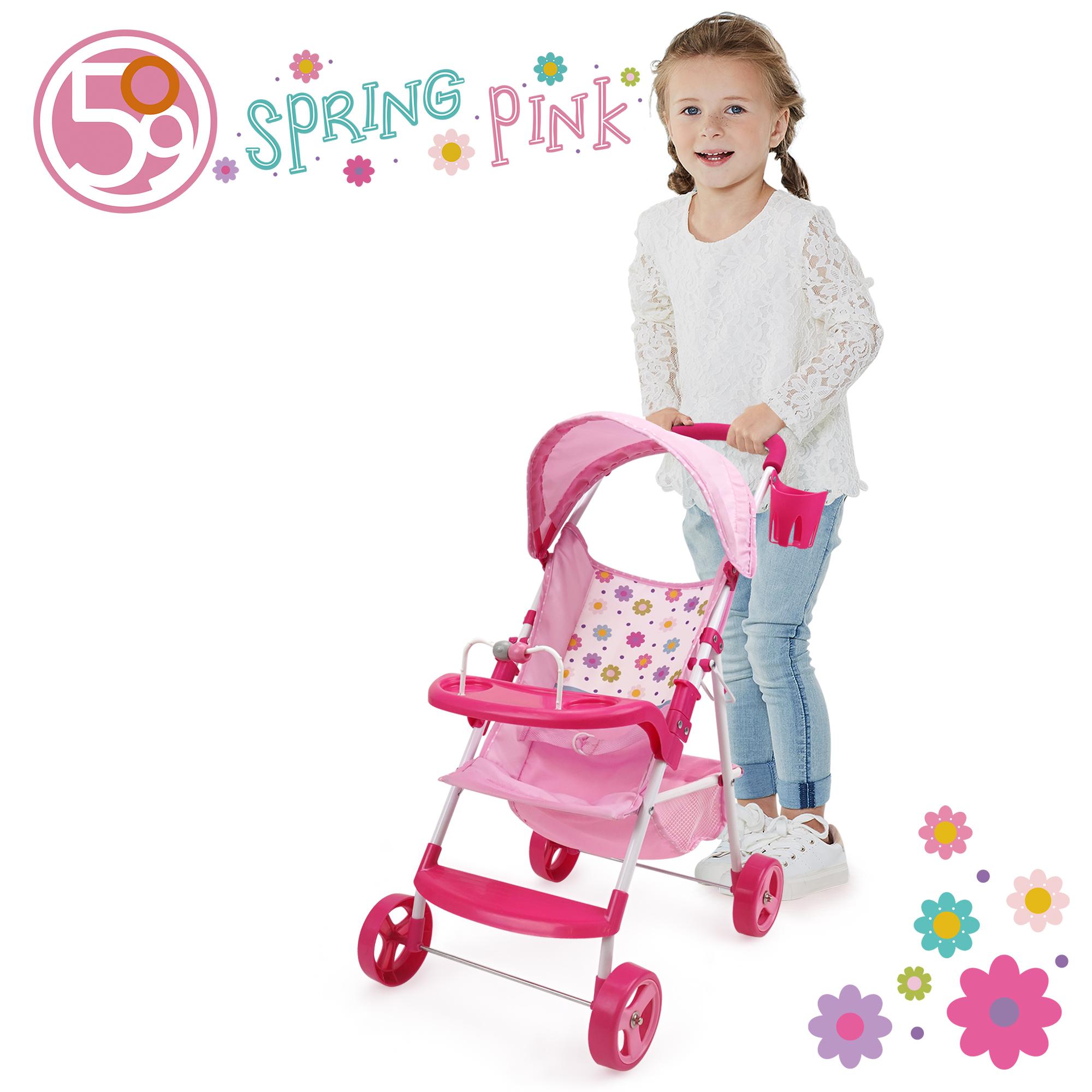 Coche de Muñecas Stroller Spring Pink-3