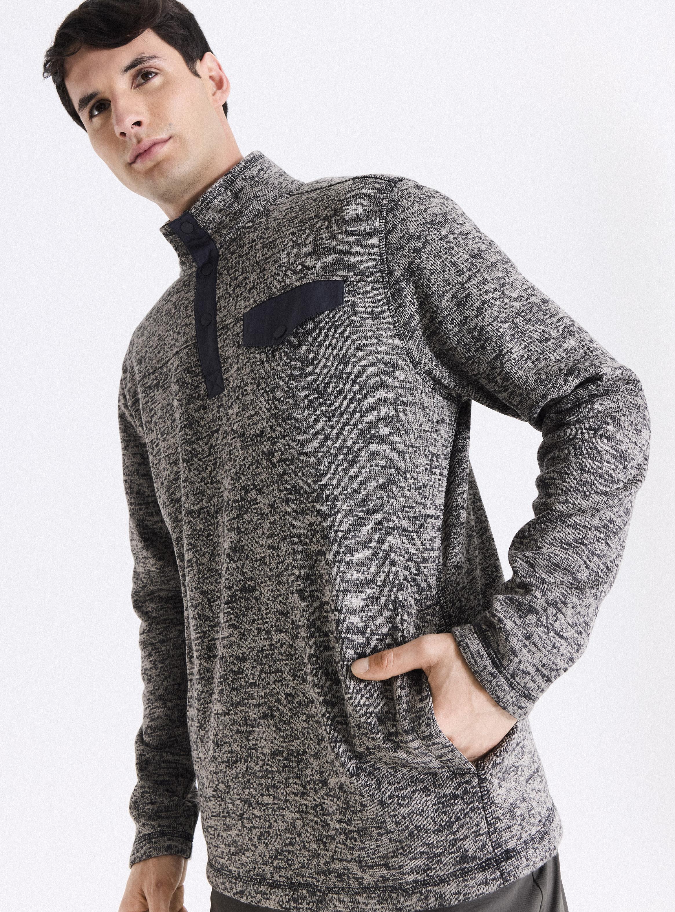 Polar Look Tejido Cuello con Botones Tipo Snap-3