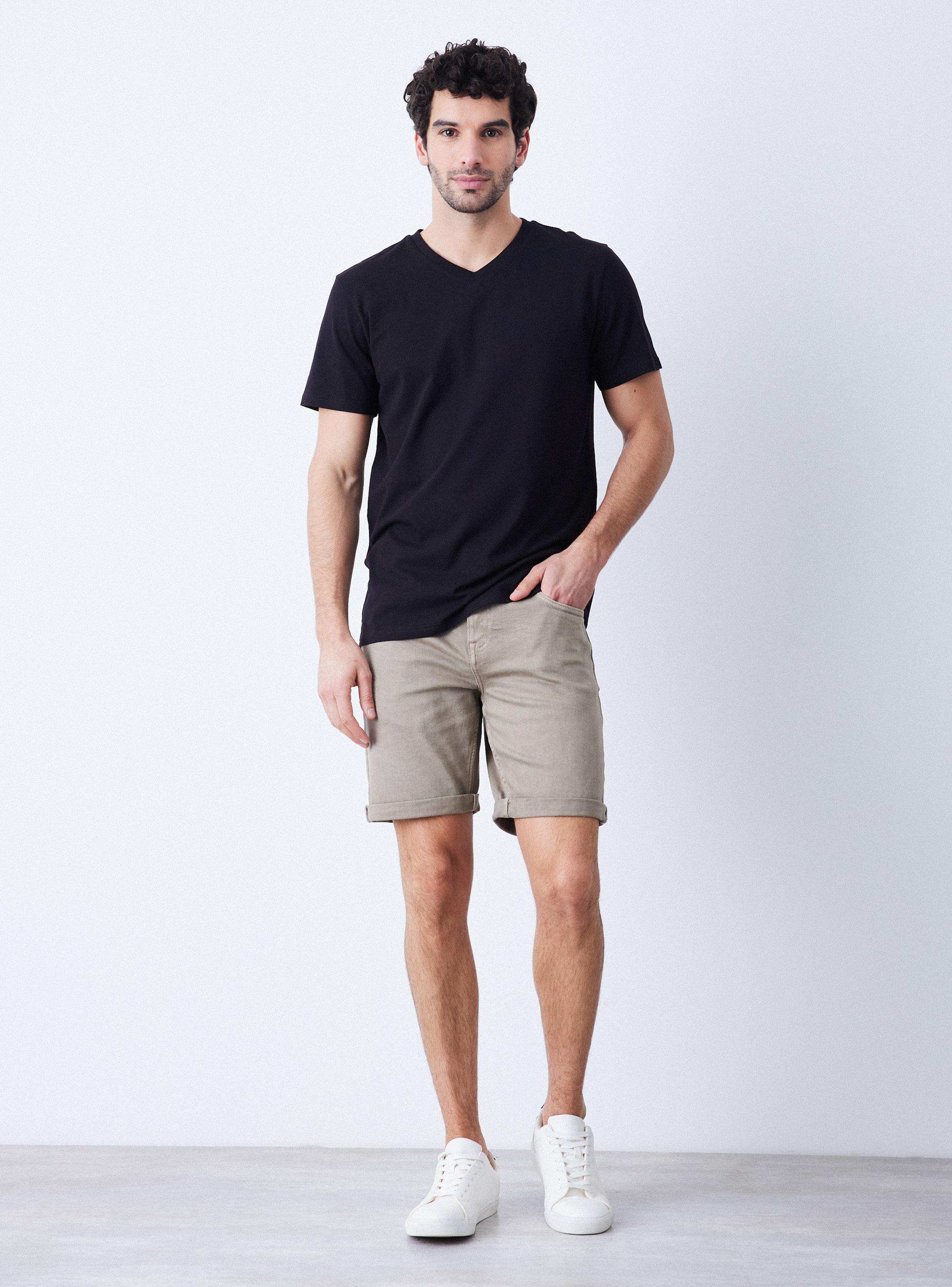 Polera V-Neck Algodon Elastano-4