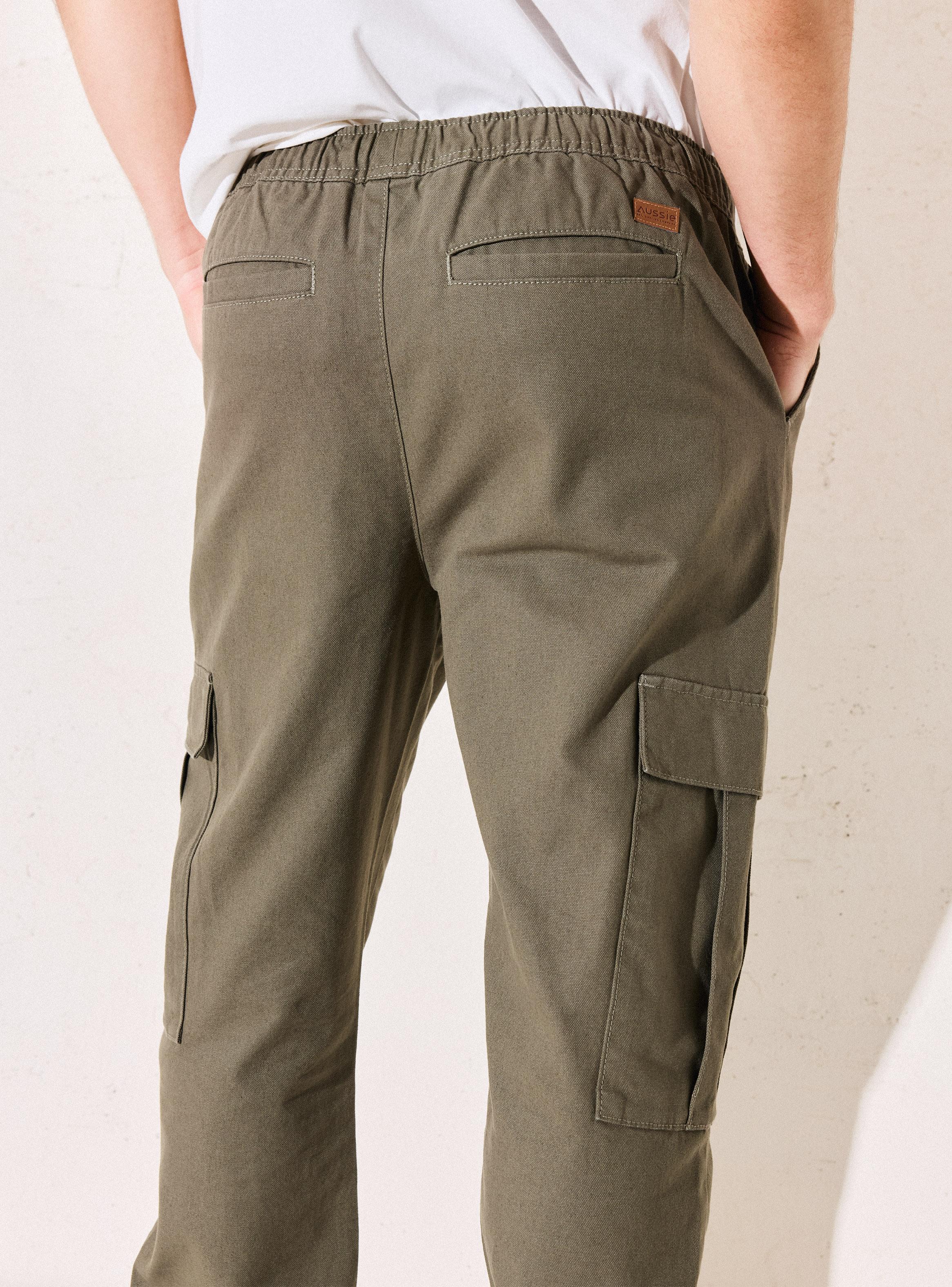 Pantalón con Bolsillo Cargo Fit Relajado-3