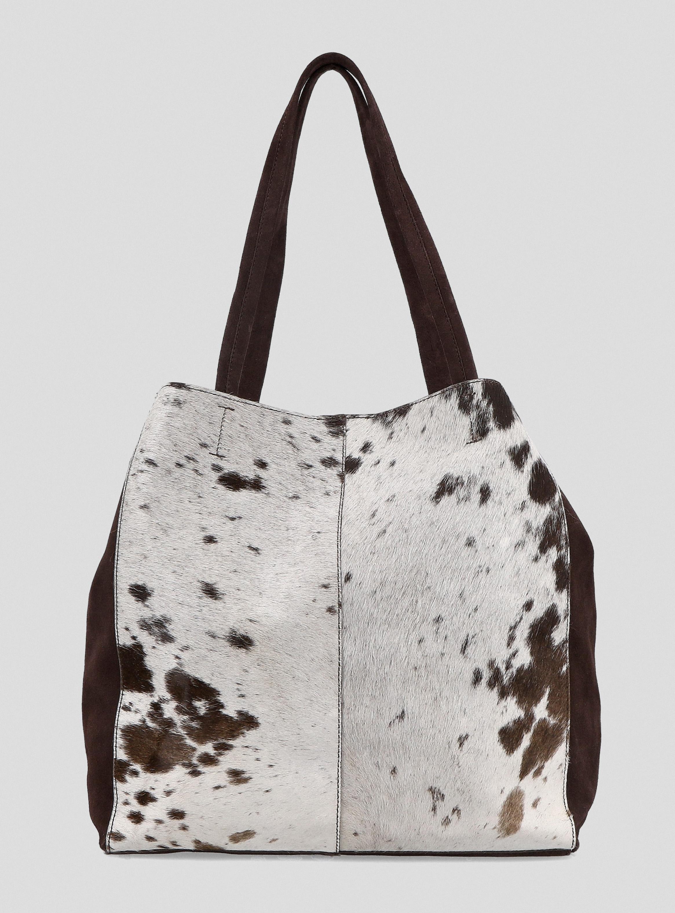 Cartera Totebag Cuero Textura Piel Vaca C del Pilar-2