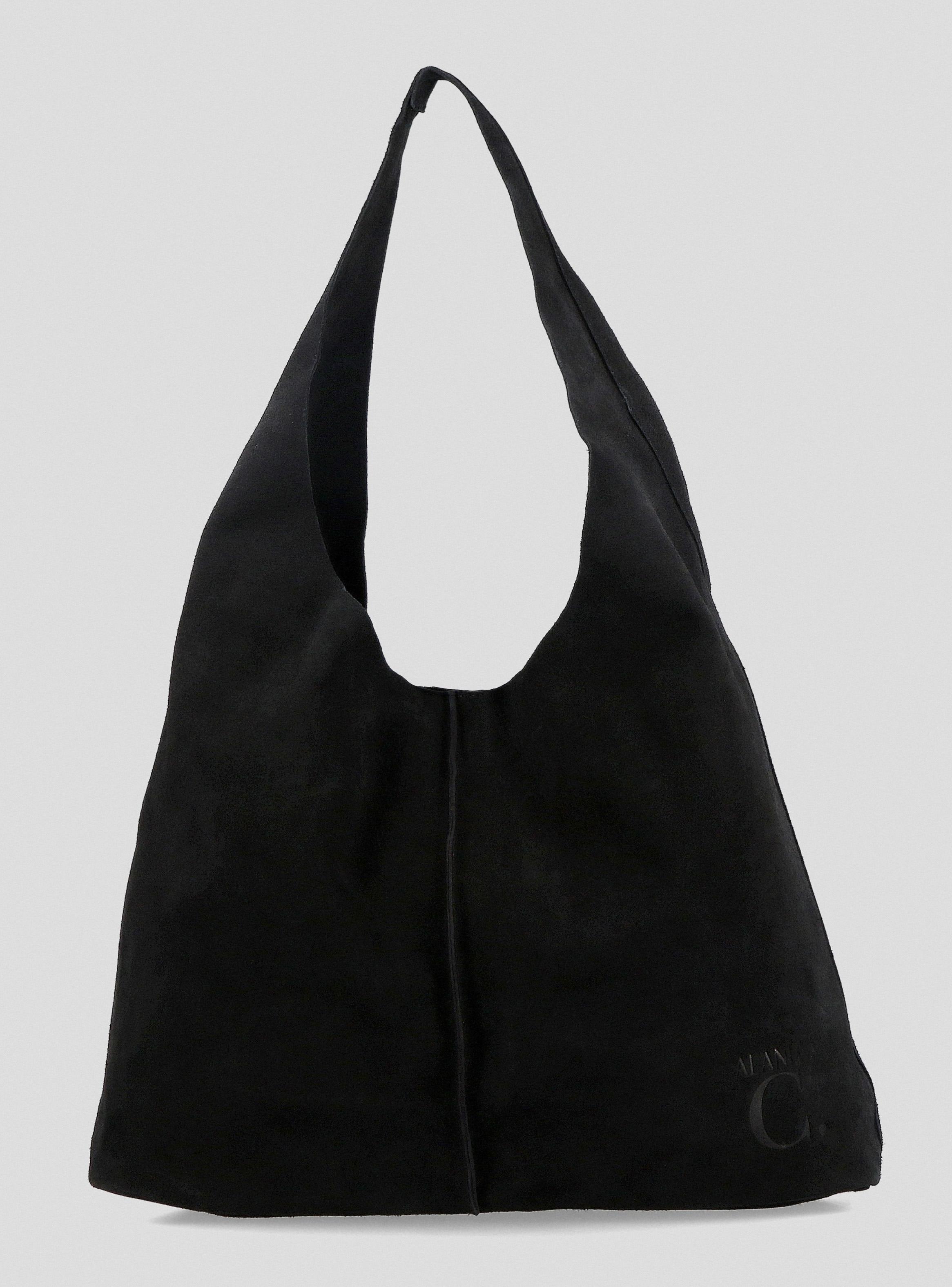 Cartera Hobo Bag Gamuza Negro C del Pilar-2