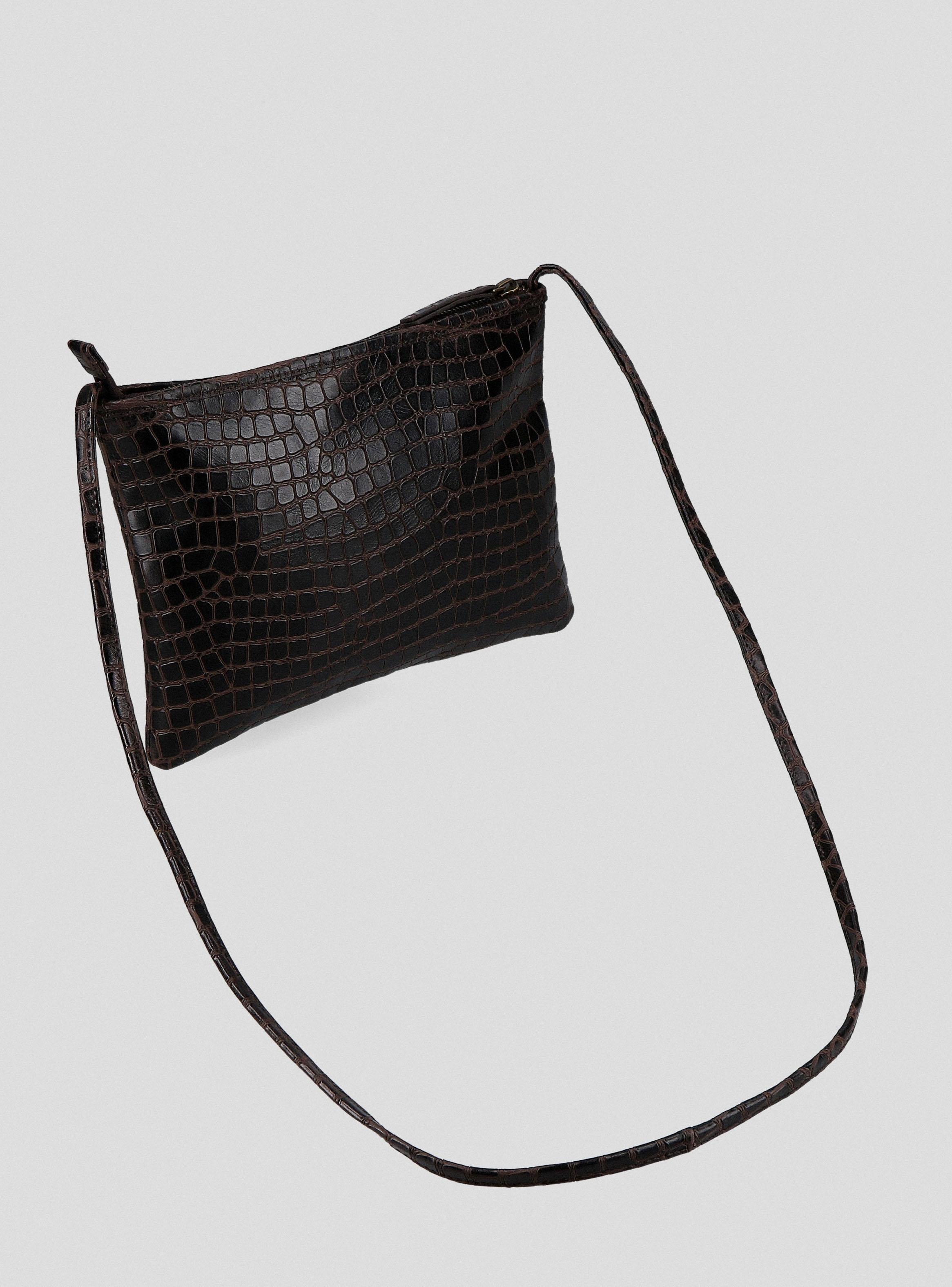 Cartera Crossbody Cuero Croco C del Pilar-2
