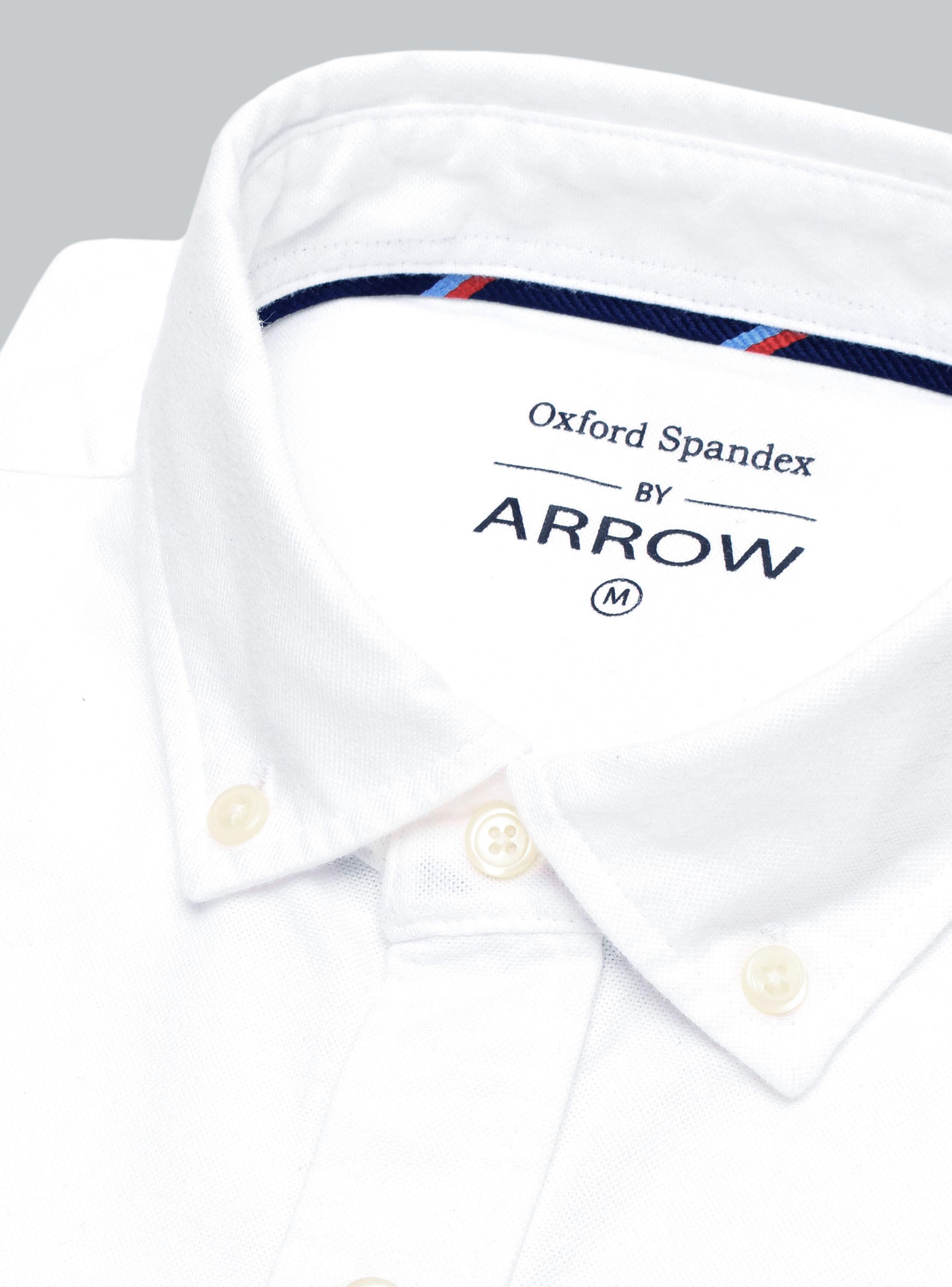 Camisa Casual Oxford Spandex Manga Larga-4