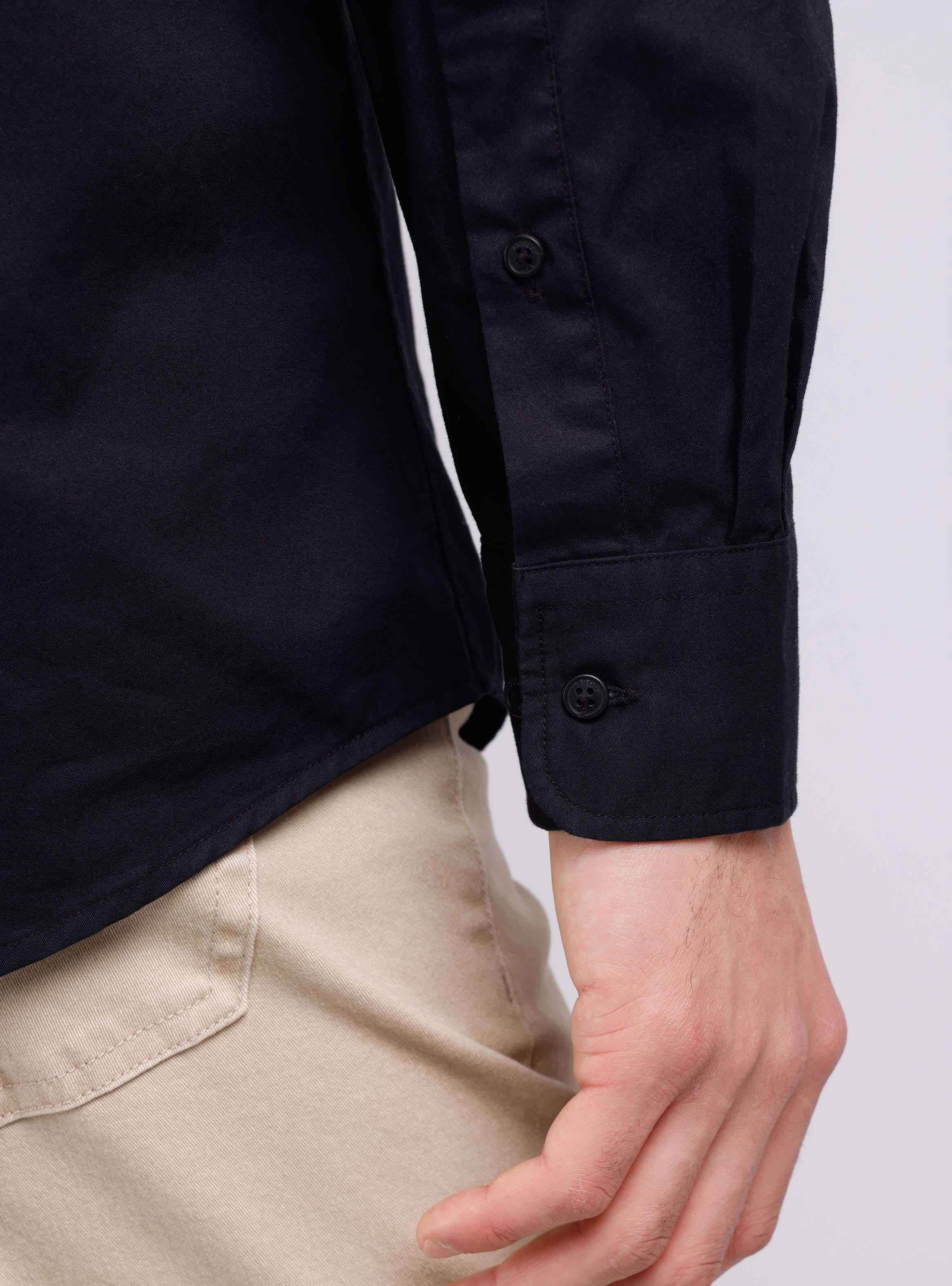 Camisa Casual  Manga Larga Lisa-3