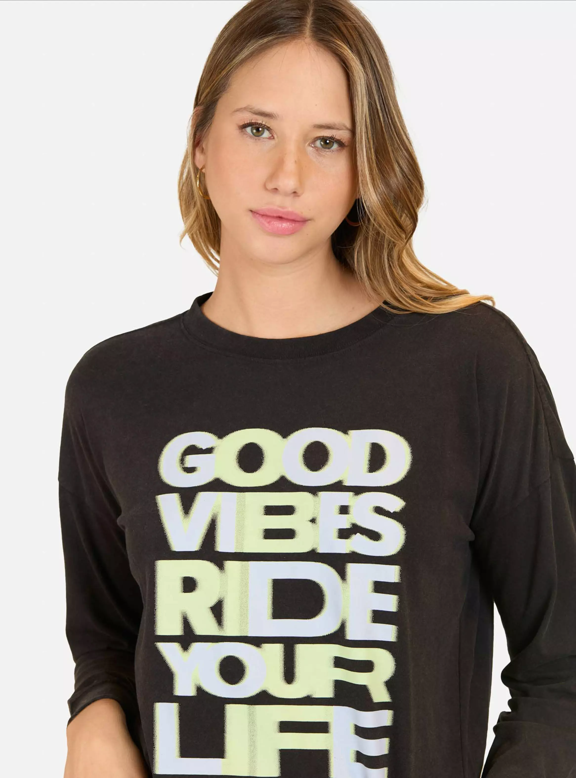 Polera Manga Larga Good Vibes-2