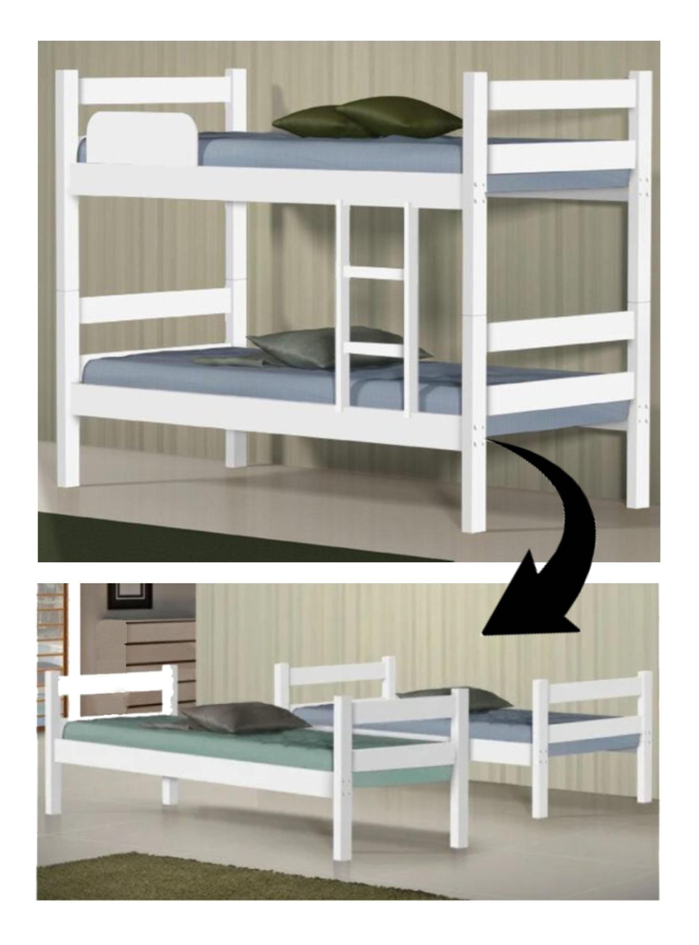 Camarote Litera Desmontable Prisma, 1 Plaza Blanco MDF 160 kg-4