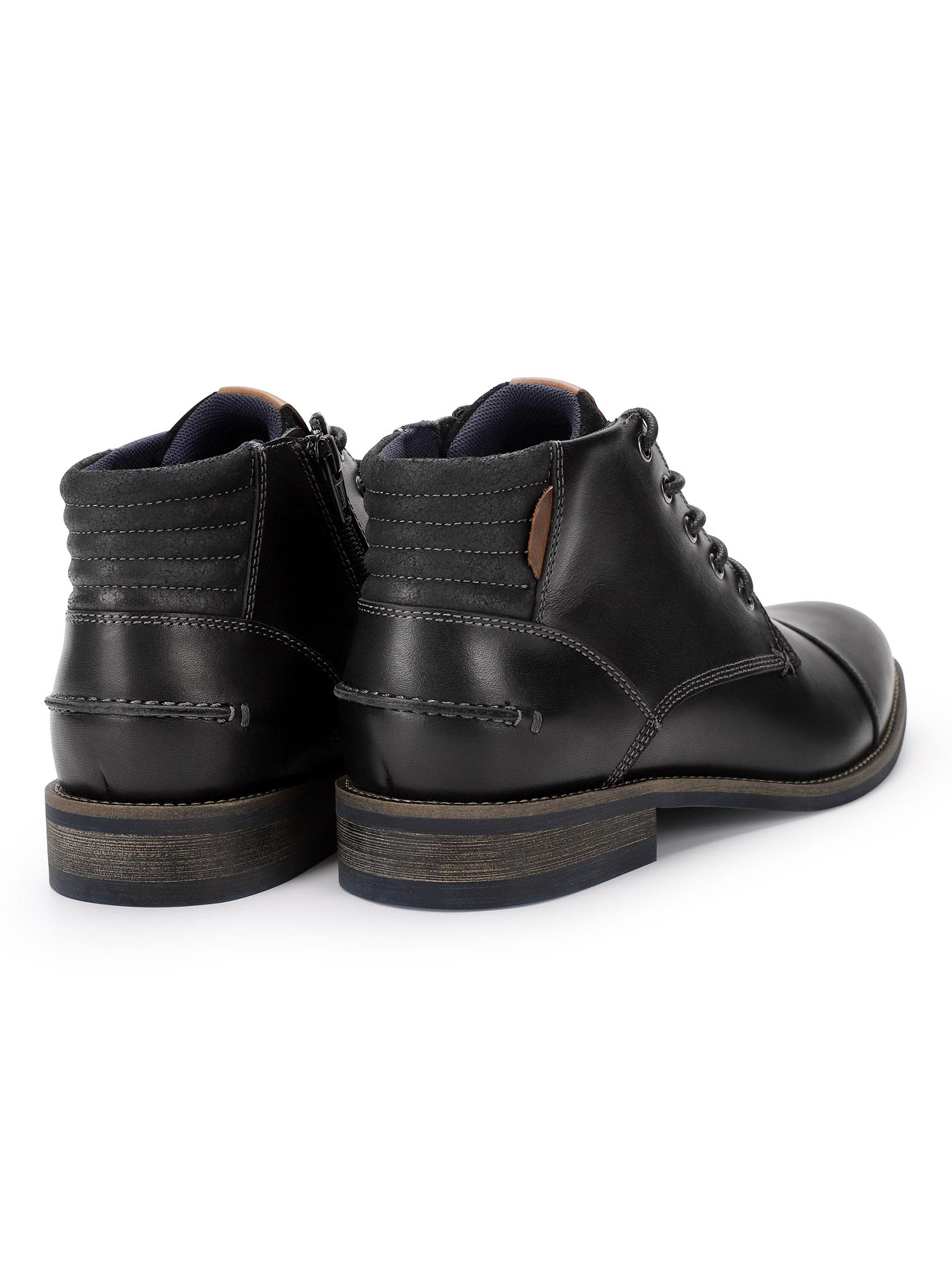 Botín Cuero Denizen608N con Cierre al Costado Hombre-2