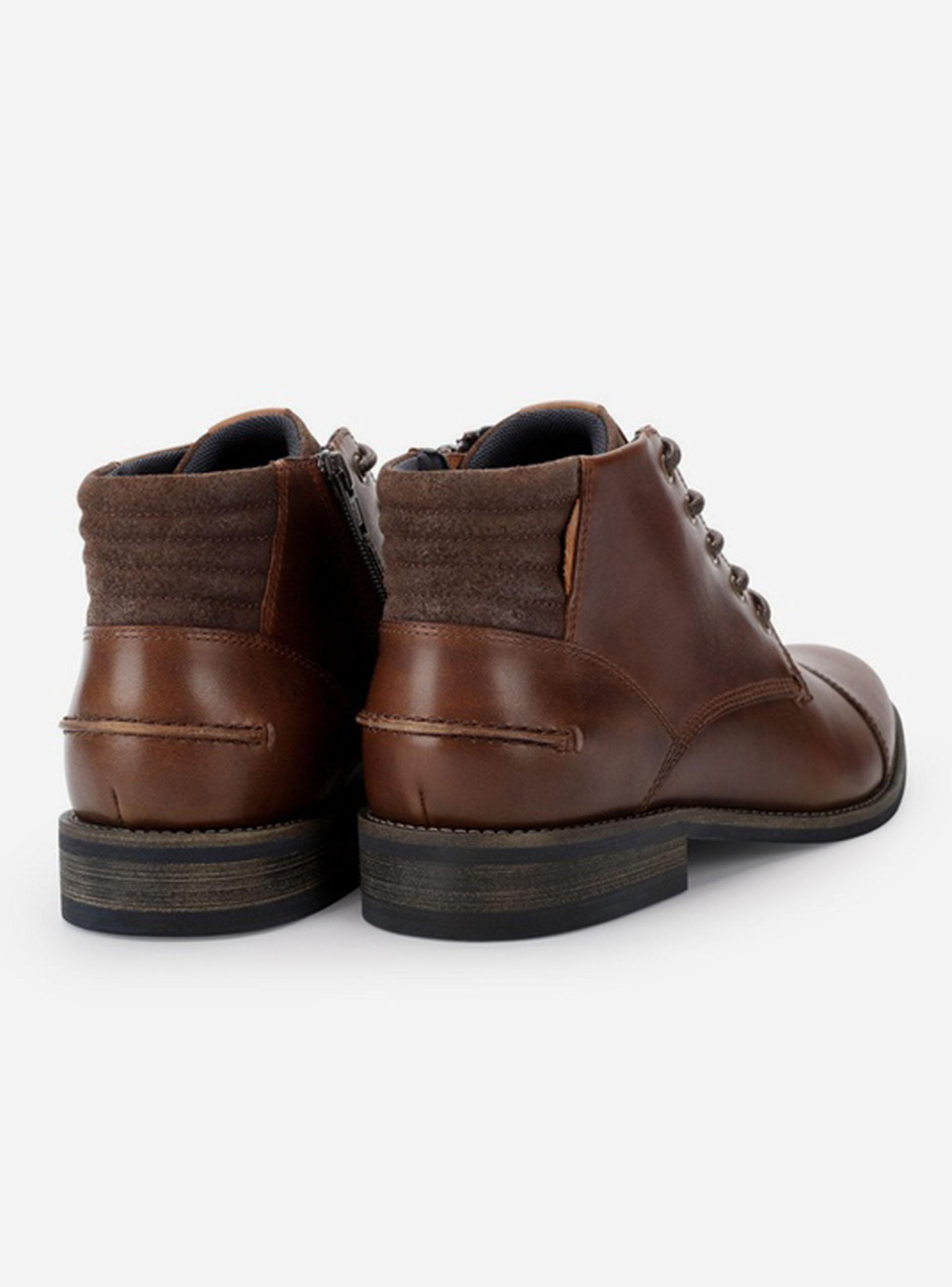 Botín Cuero Cierre al Costado Denizen608C Hombre-2